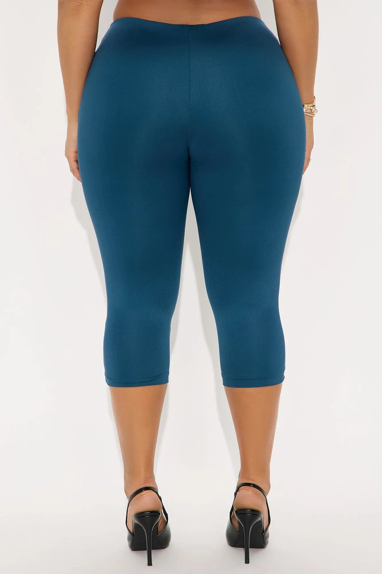 Contour Double Lined Capri Pant - Teal