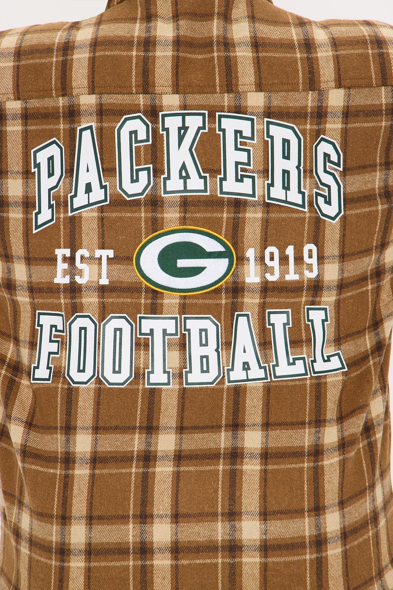 NFL Green Bay Packers Plaid Flannel - Brown/combo