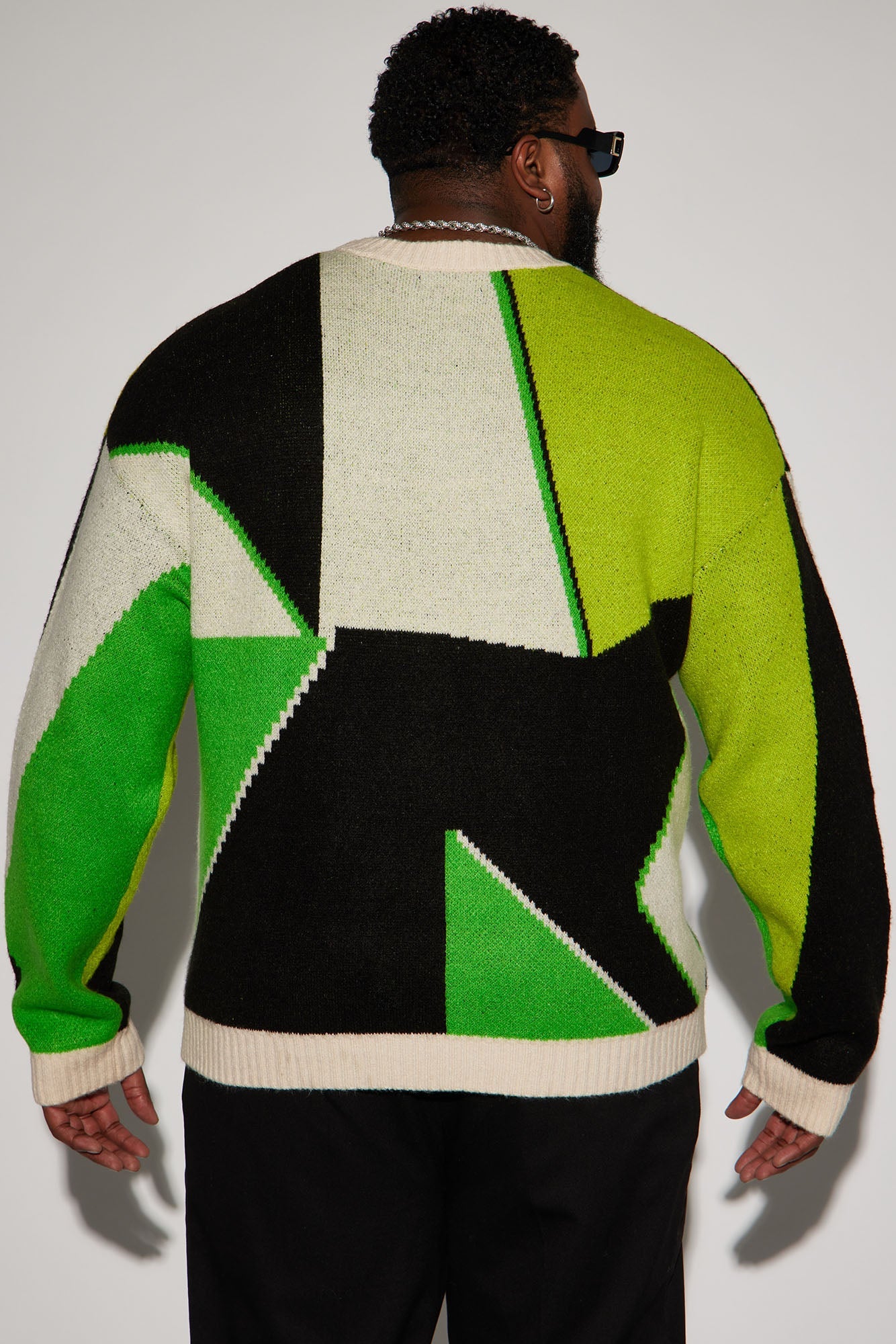 Worth It Crewneck Sweater - Green/combo