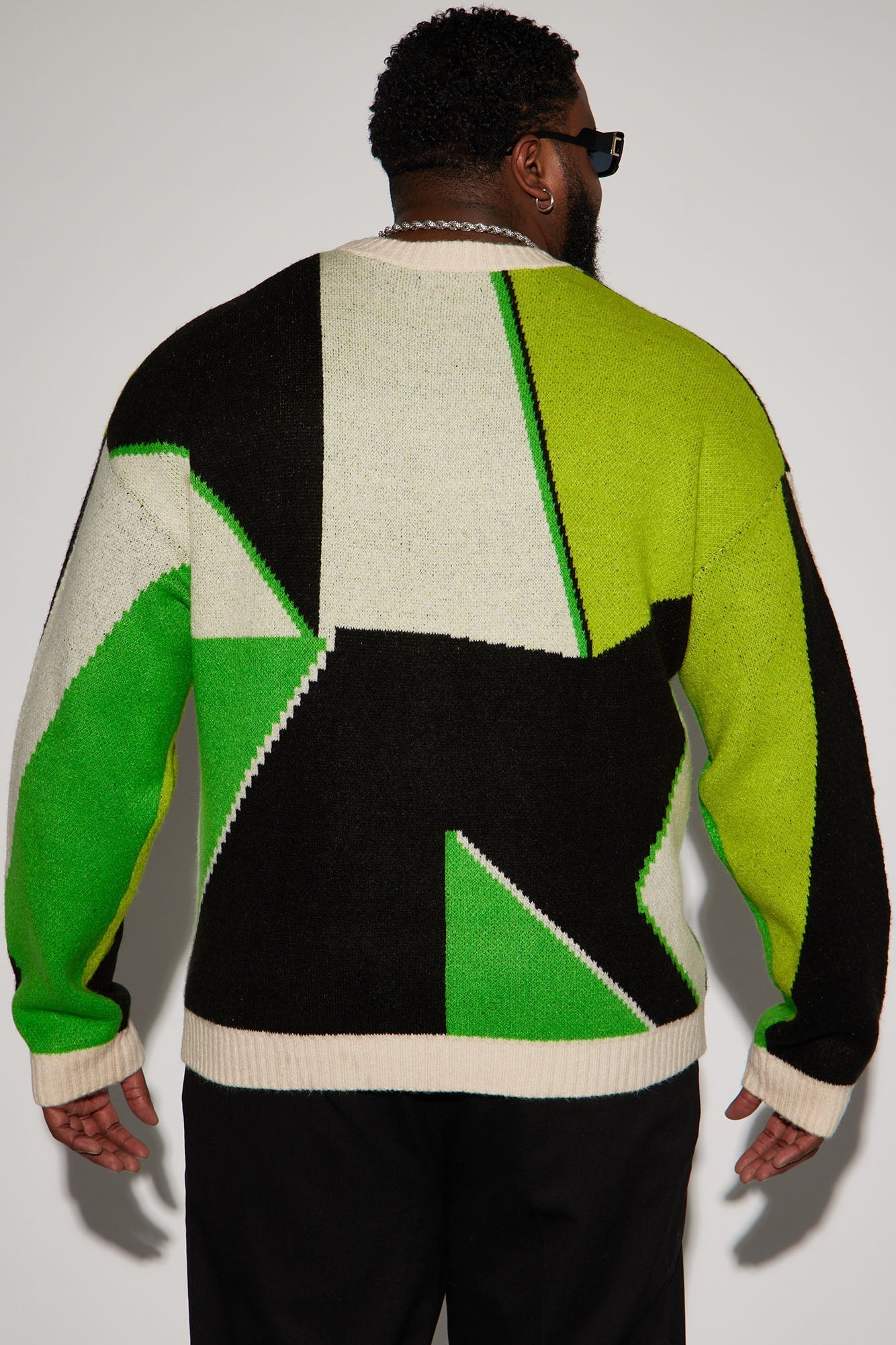 Worth It Crewneck Sweater - Green/combo