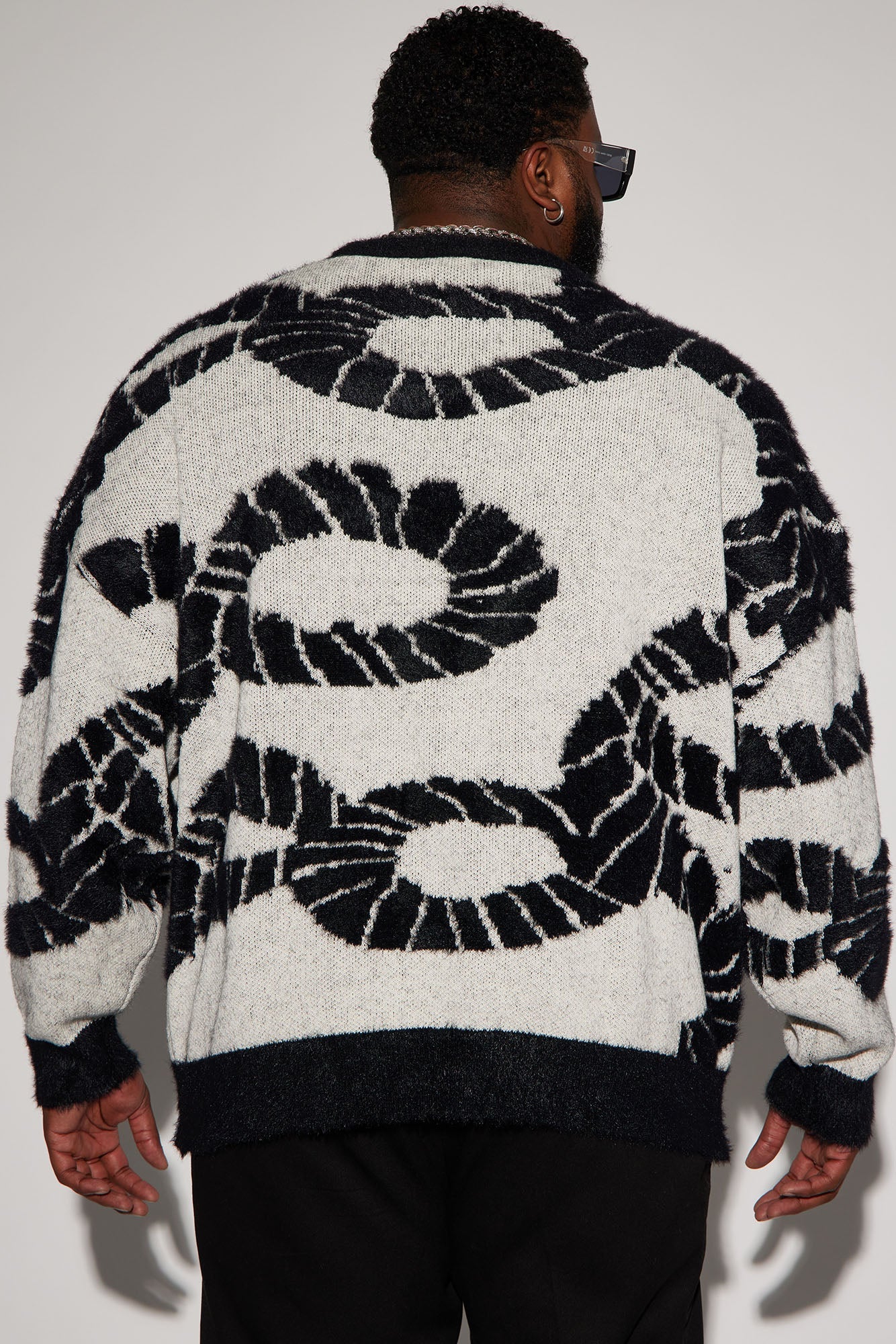 Walking A Tight Rope Mohair Sweater - Cream/combo