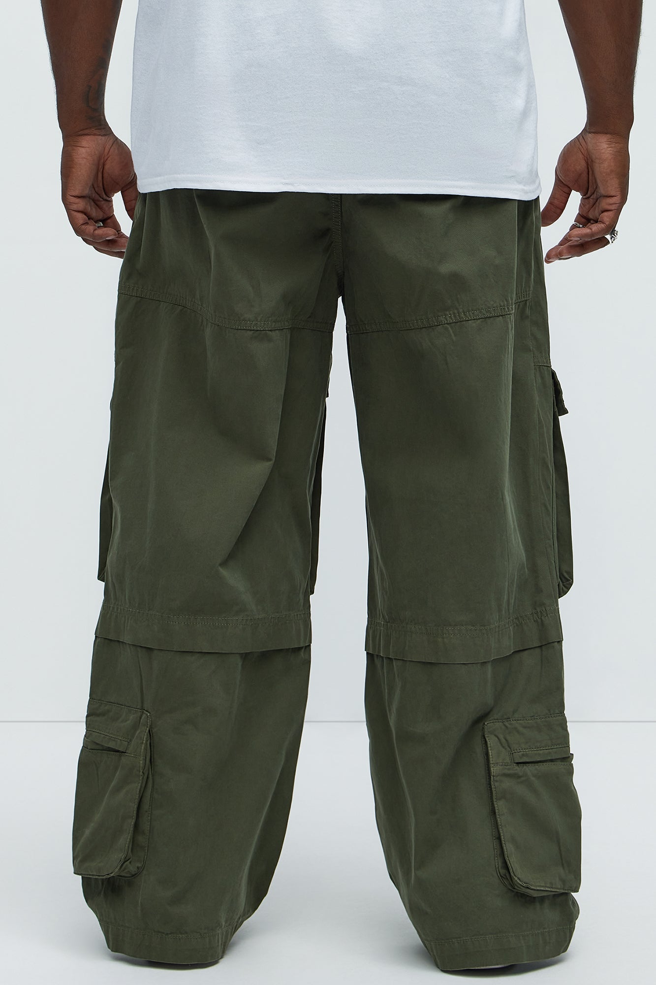 Rylan Wide Leg Cargo Pants - Olive