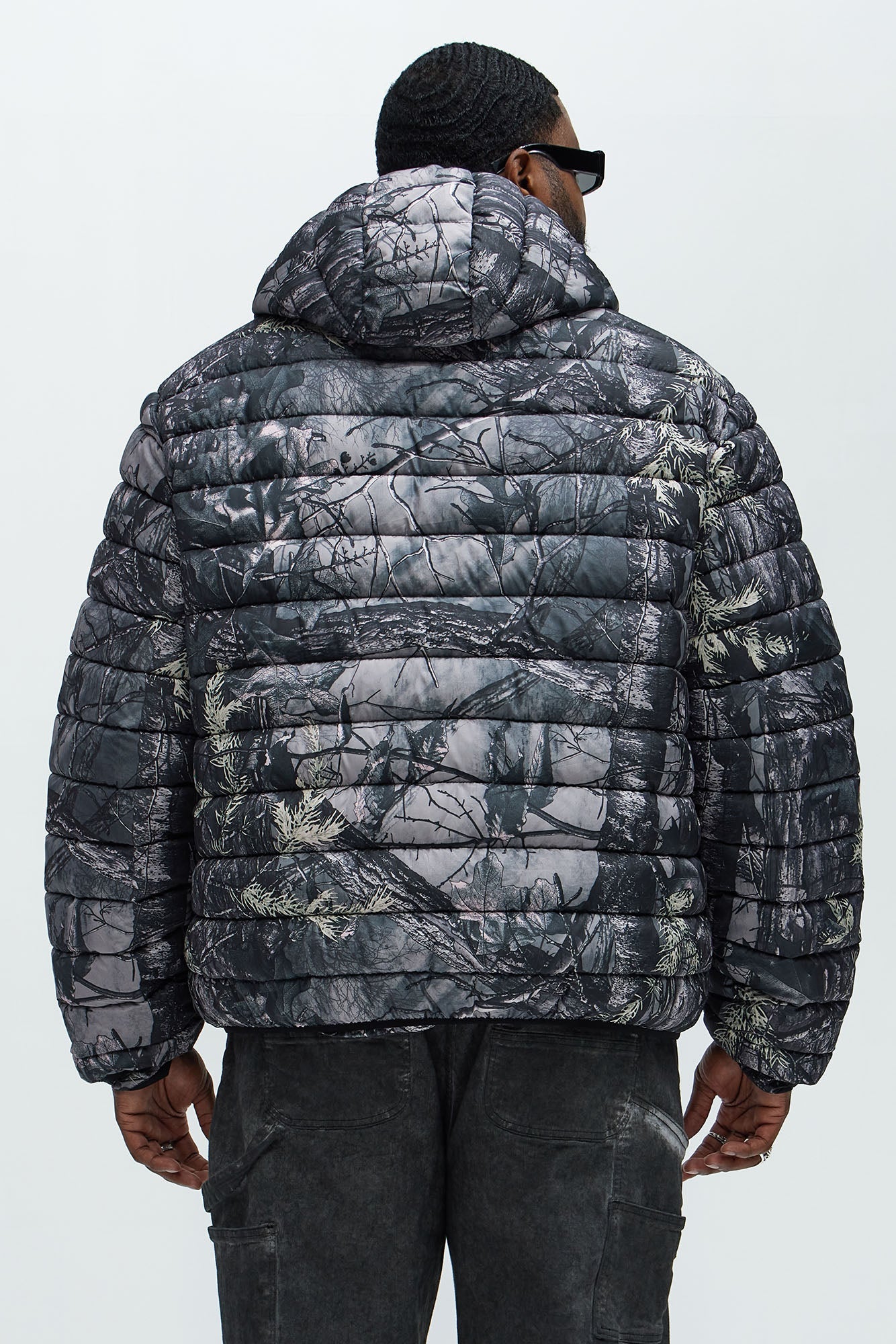 Troop Padded Zip Up Hoodie - Grey/combo