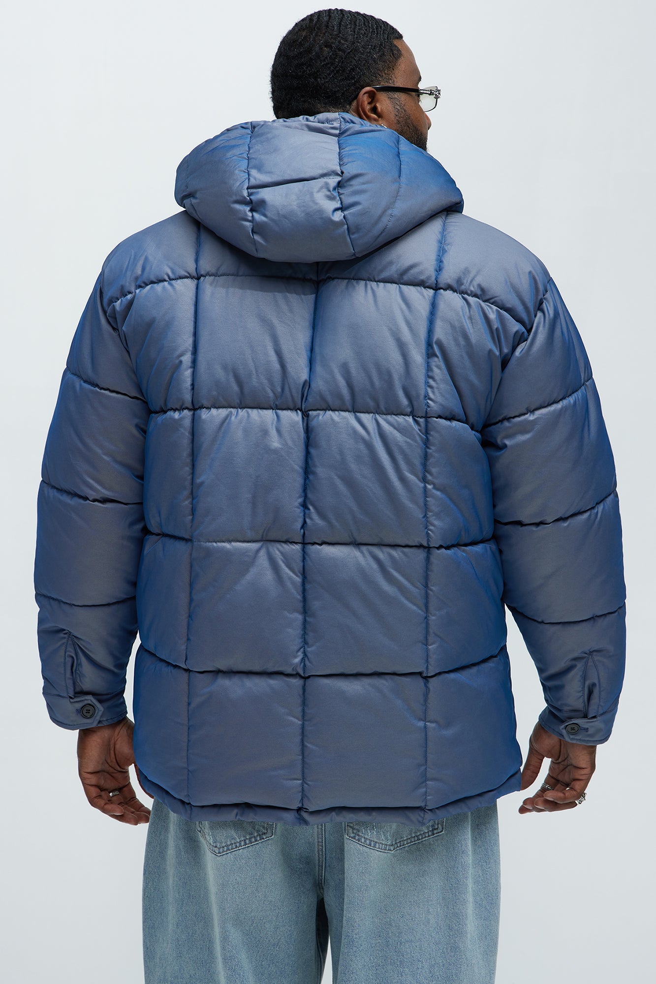 Cosmic Quilted Coat - Blue