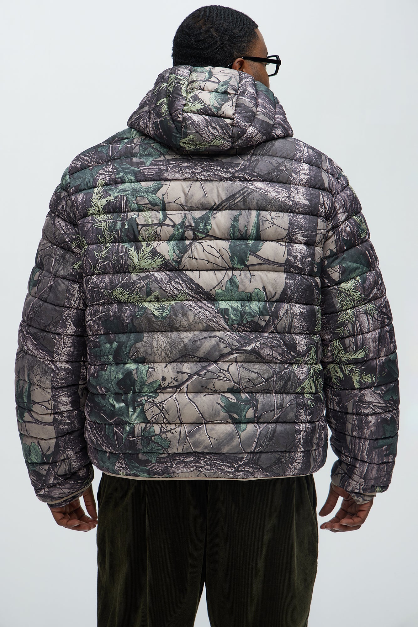 Troop Padded Zip Up Hoodie - Brown/combo