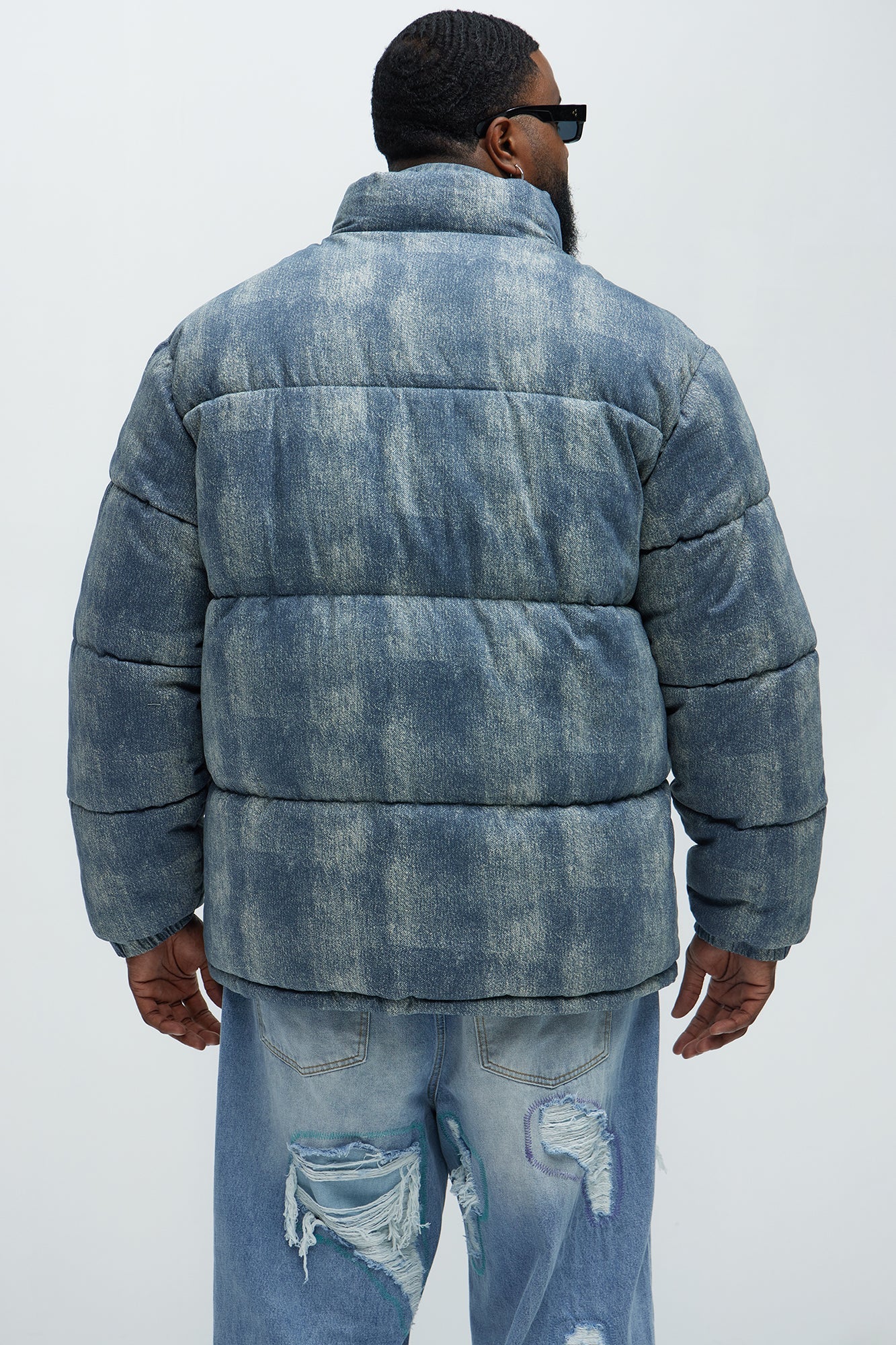 Inwood Printed Denim Puffer - Blue/combo