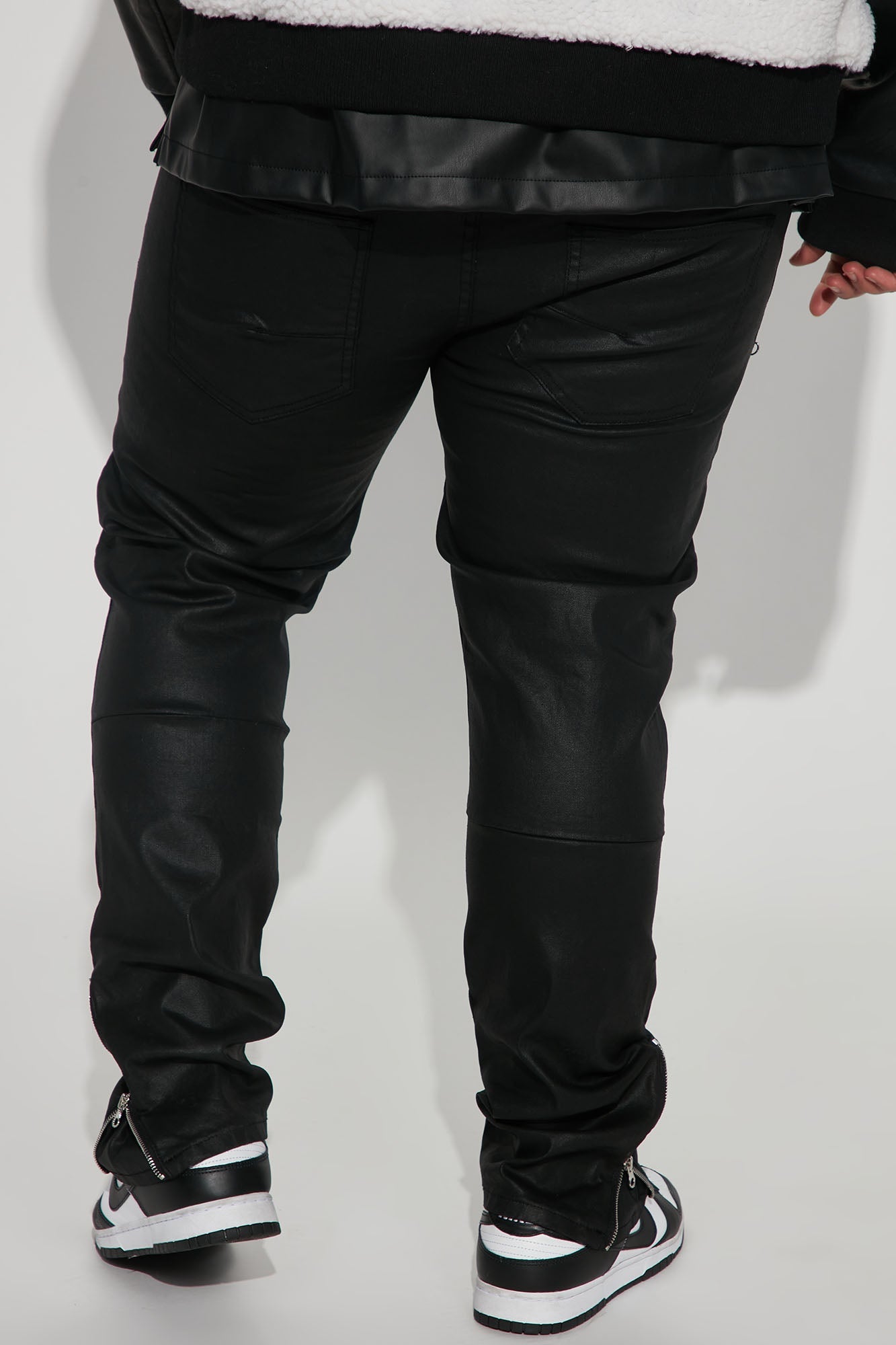 Keeping It Cool Waxed Skinny Pants - Black