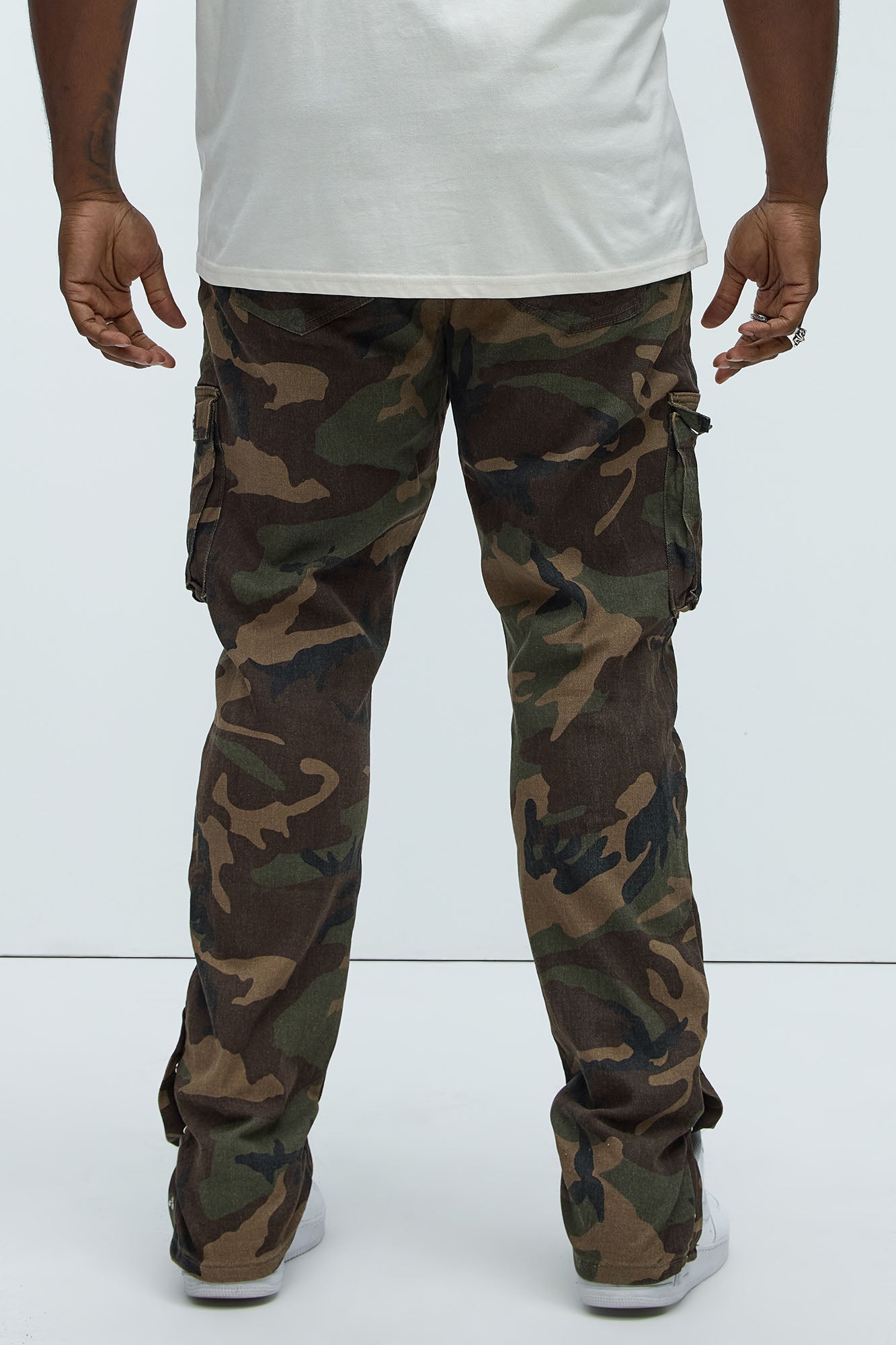 Out These Streets Cargo Stacked Skinny Pants - Camouflage