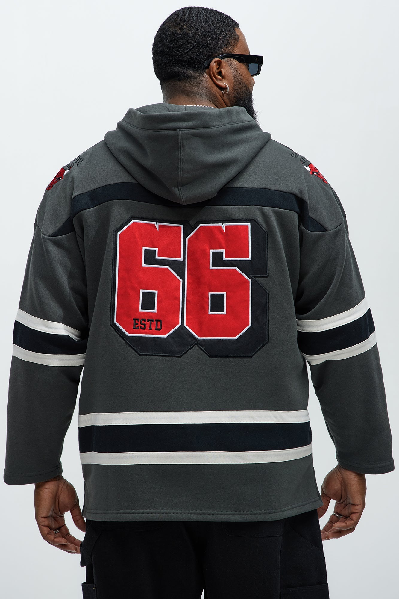 Bulls Body Check Hoodie - Grey