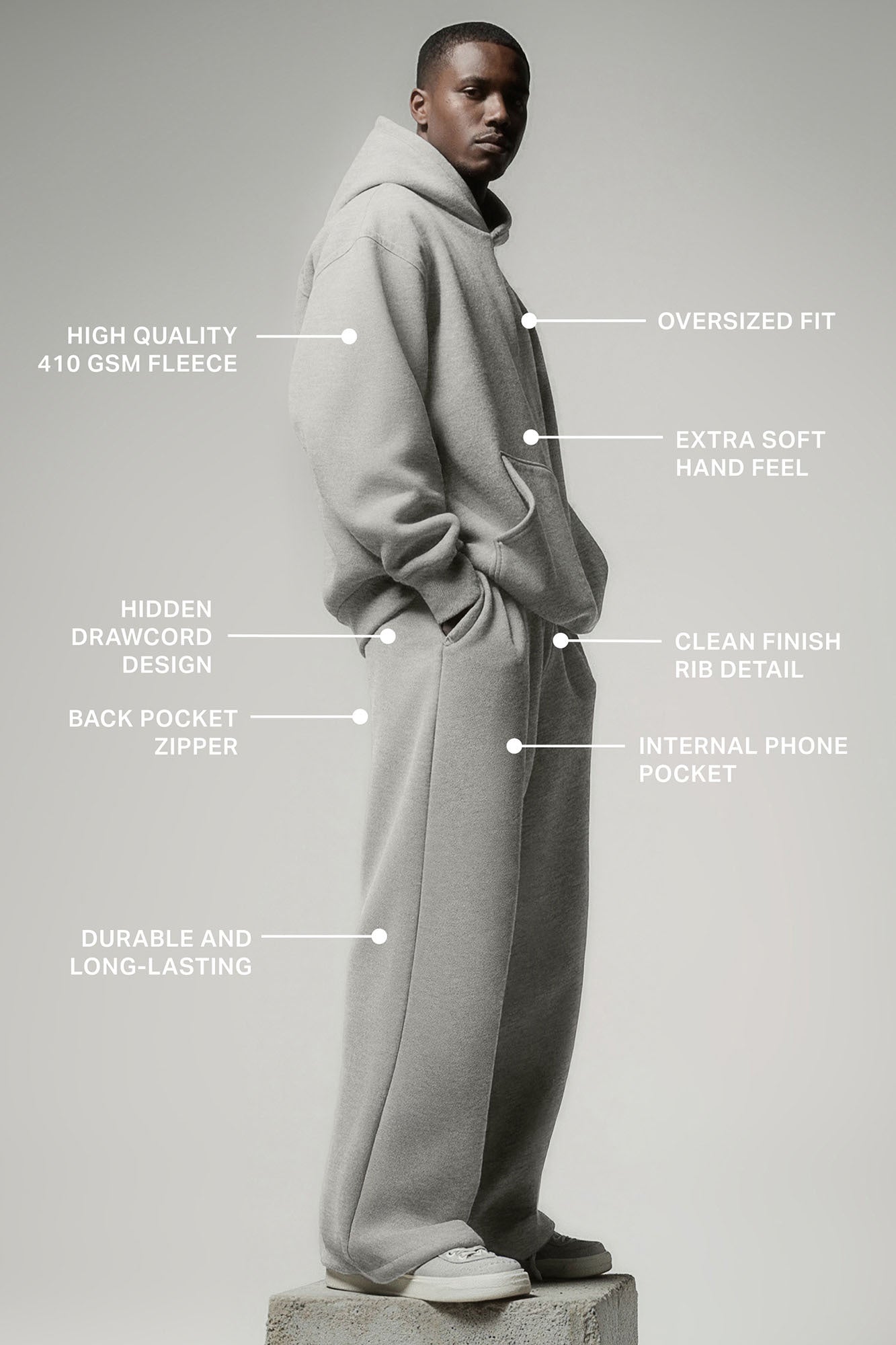 410 Baggy Cargo Sweatpants - Sand