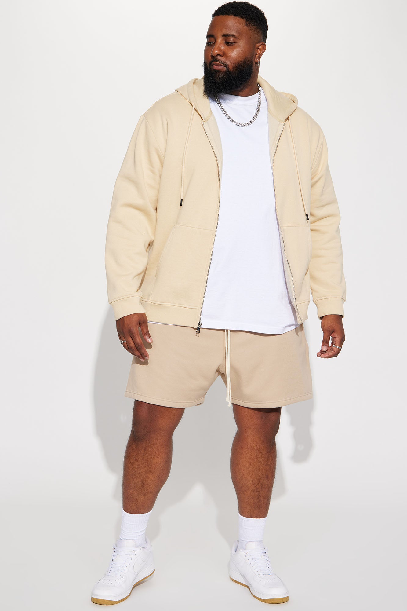 Tyson Oversize Heavyweight Sweat Shorts - Taupe