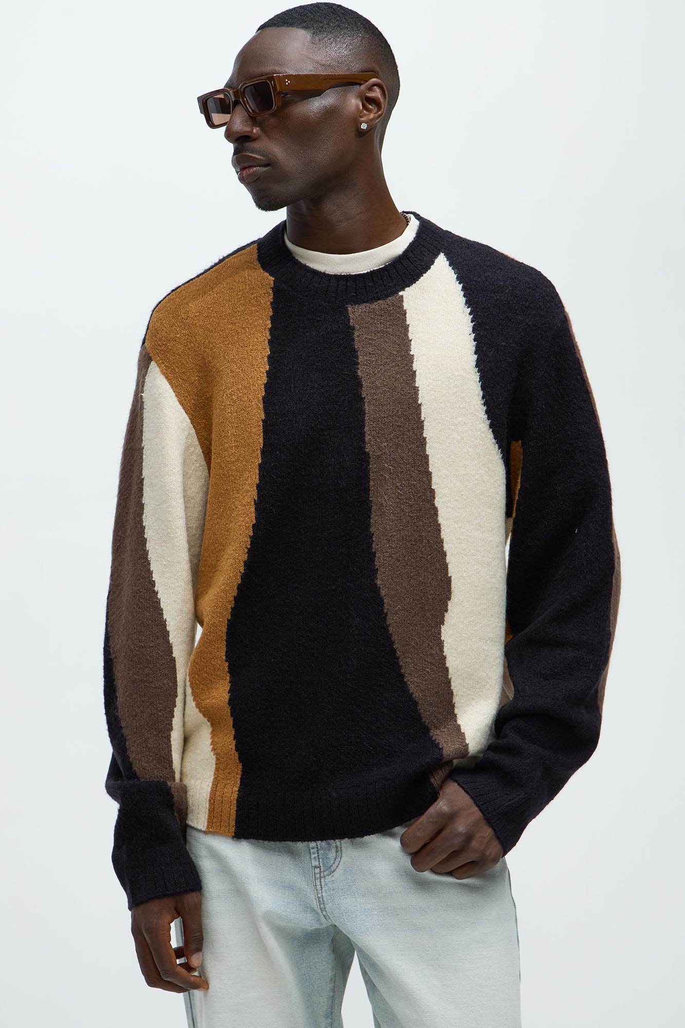 After Hours Sweater - Brown/combo