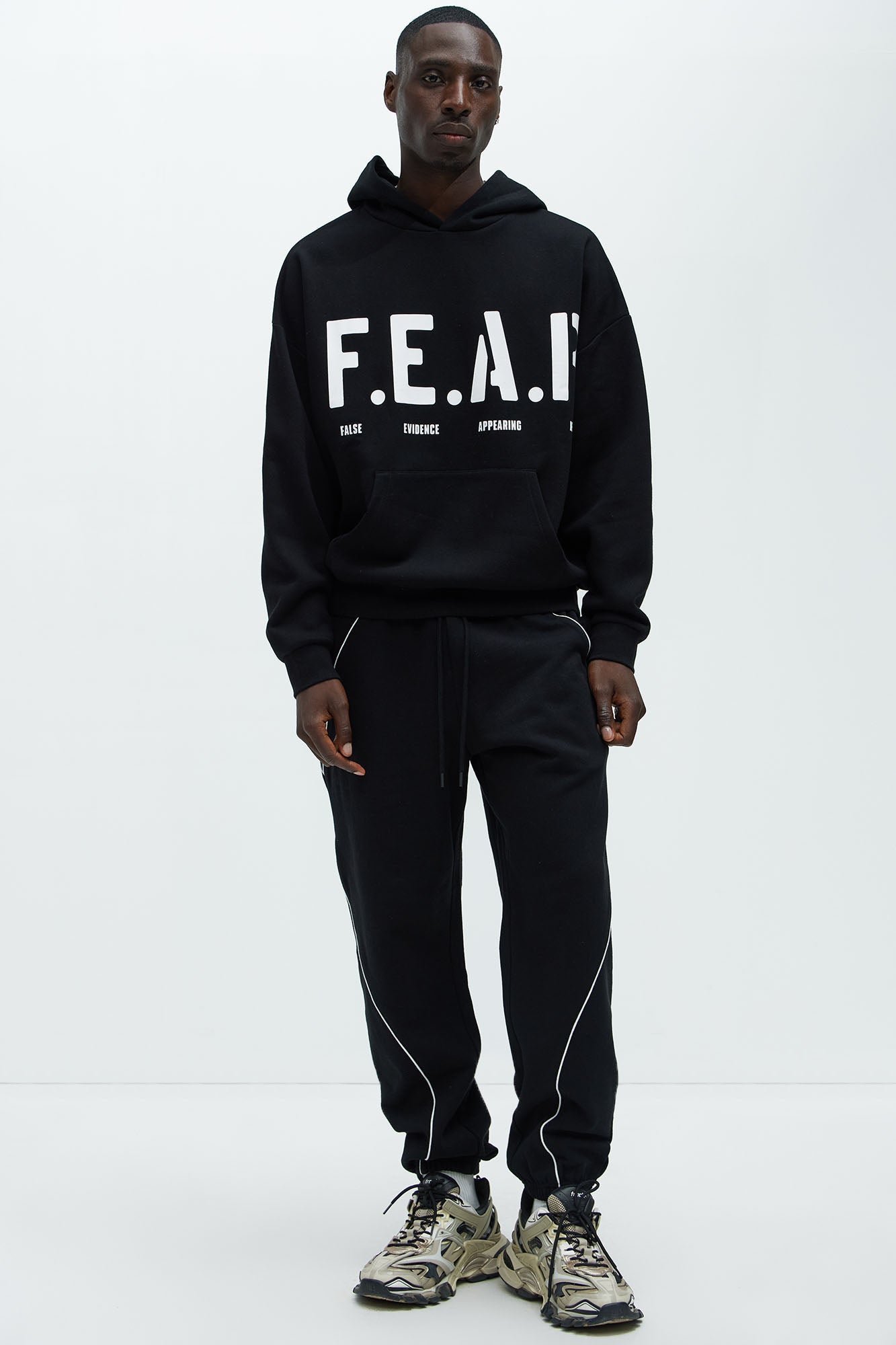 Tyson Fear Oversized Hoodie - Black