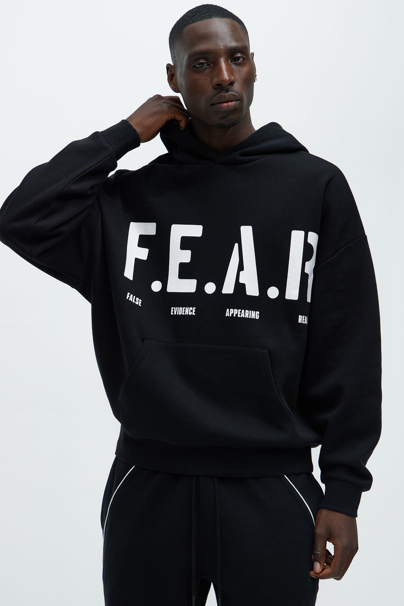 Tyson Fear Oversized Hoodie - Black