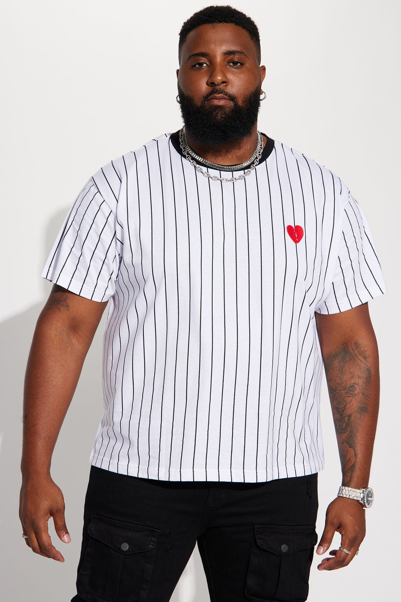 Heartbreak Kingpin Short Sleeve Tee - White/Black
