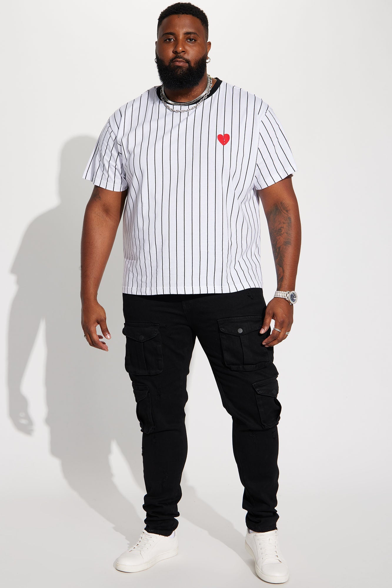 Dirty Ways Stacked Cargo Skinny Jeans - Black