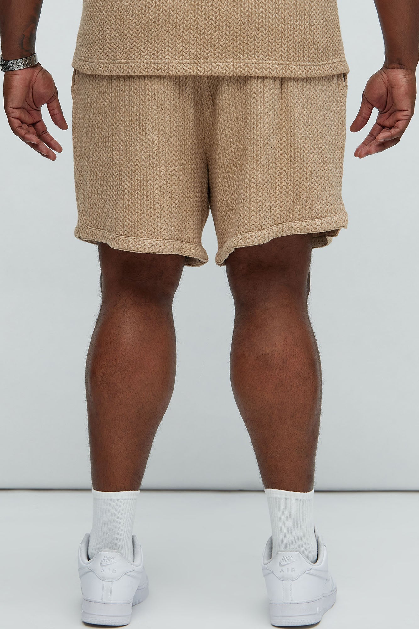 Catanina Textured Shorts - Tan