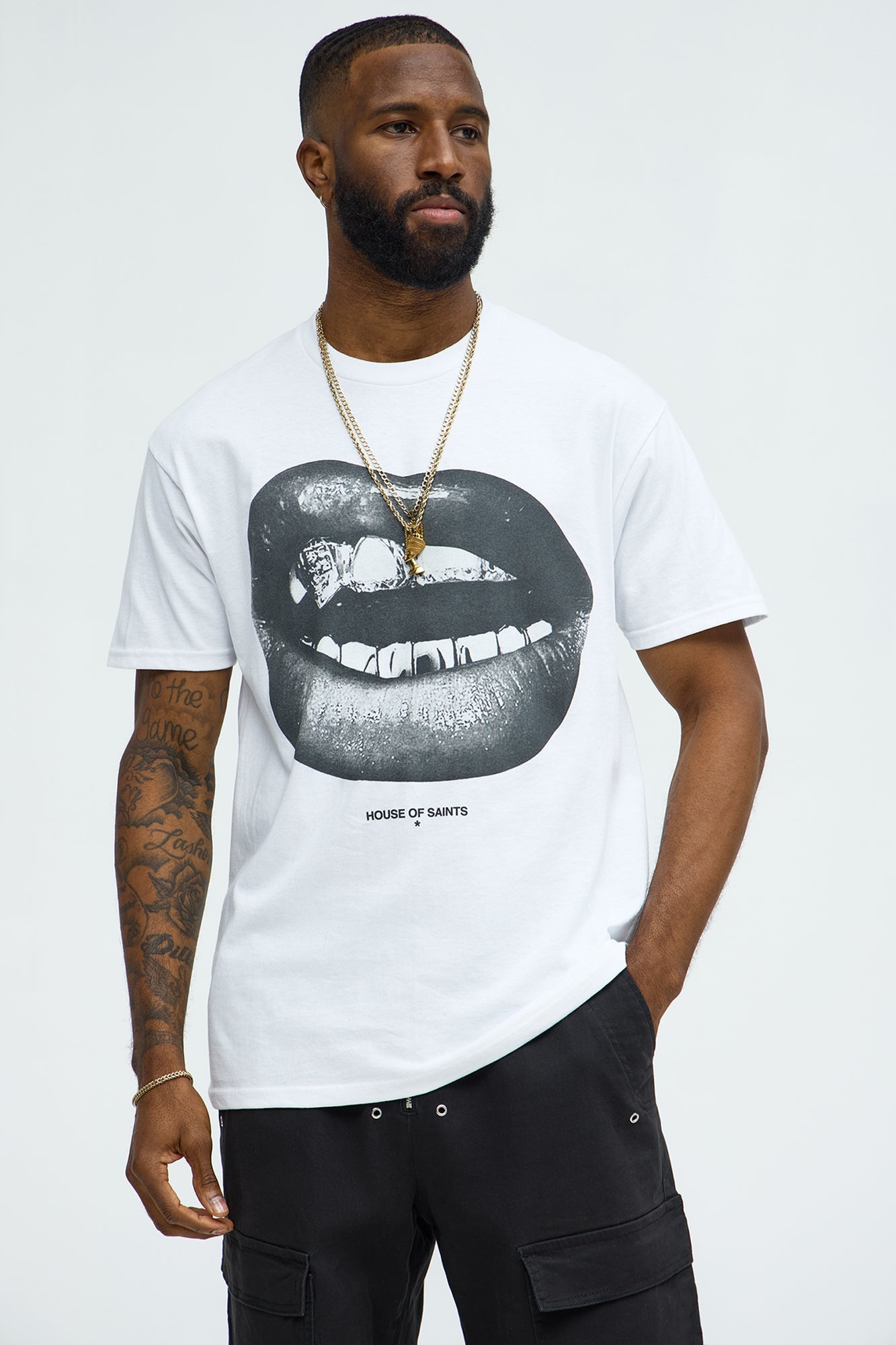 House Of Saints Grill Short Sleeve Tee - White