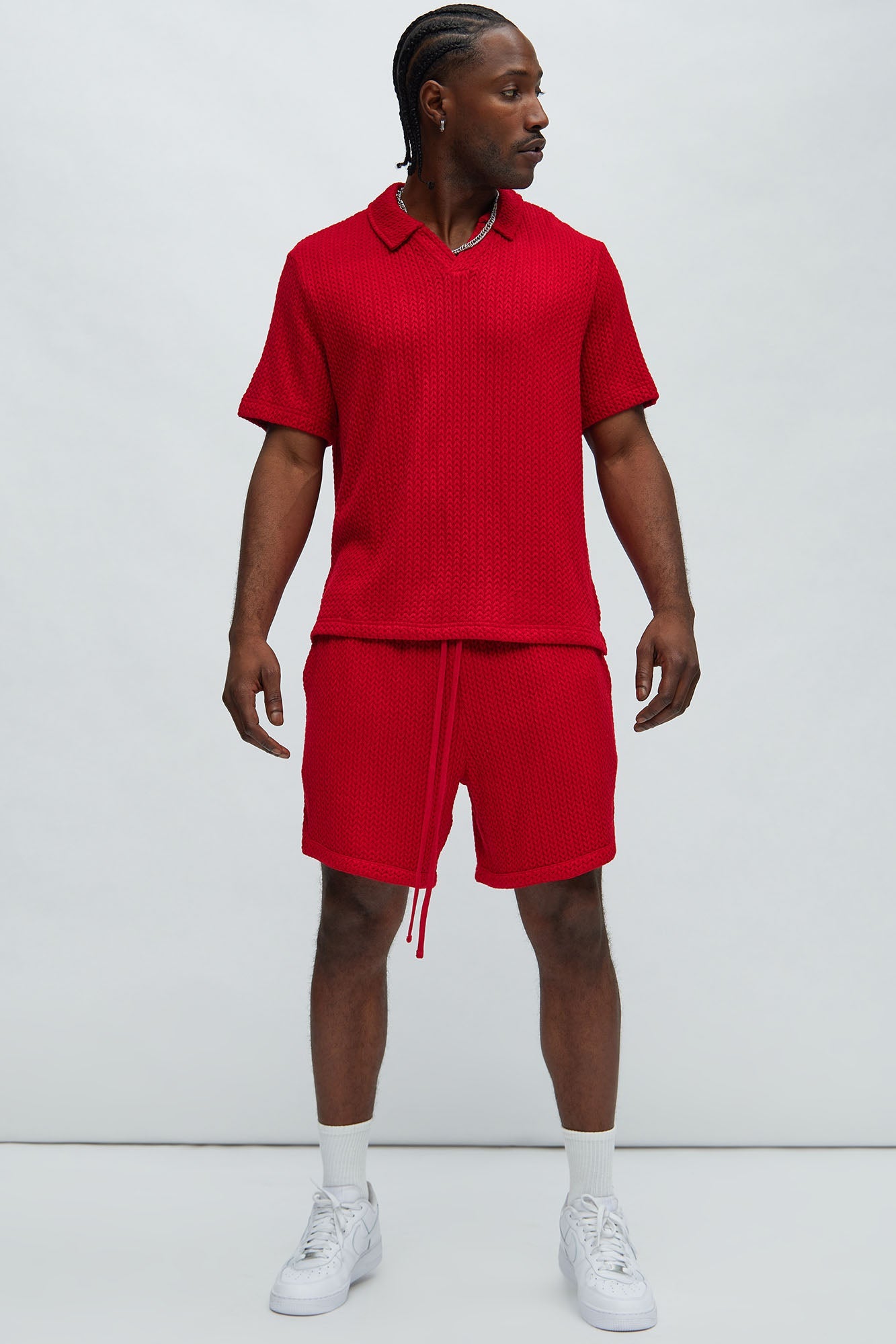 Catanina Textured Polo - Red