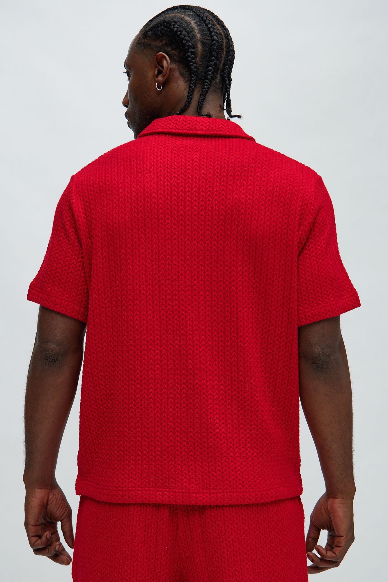 Catanina Textured Polo - Red