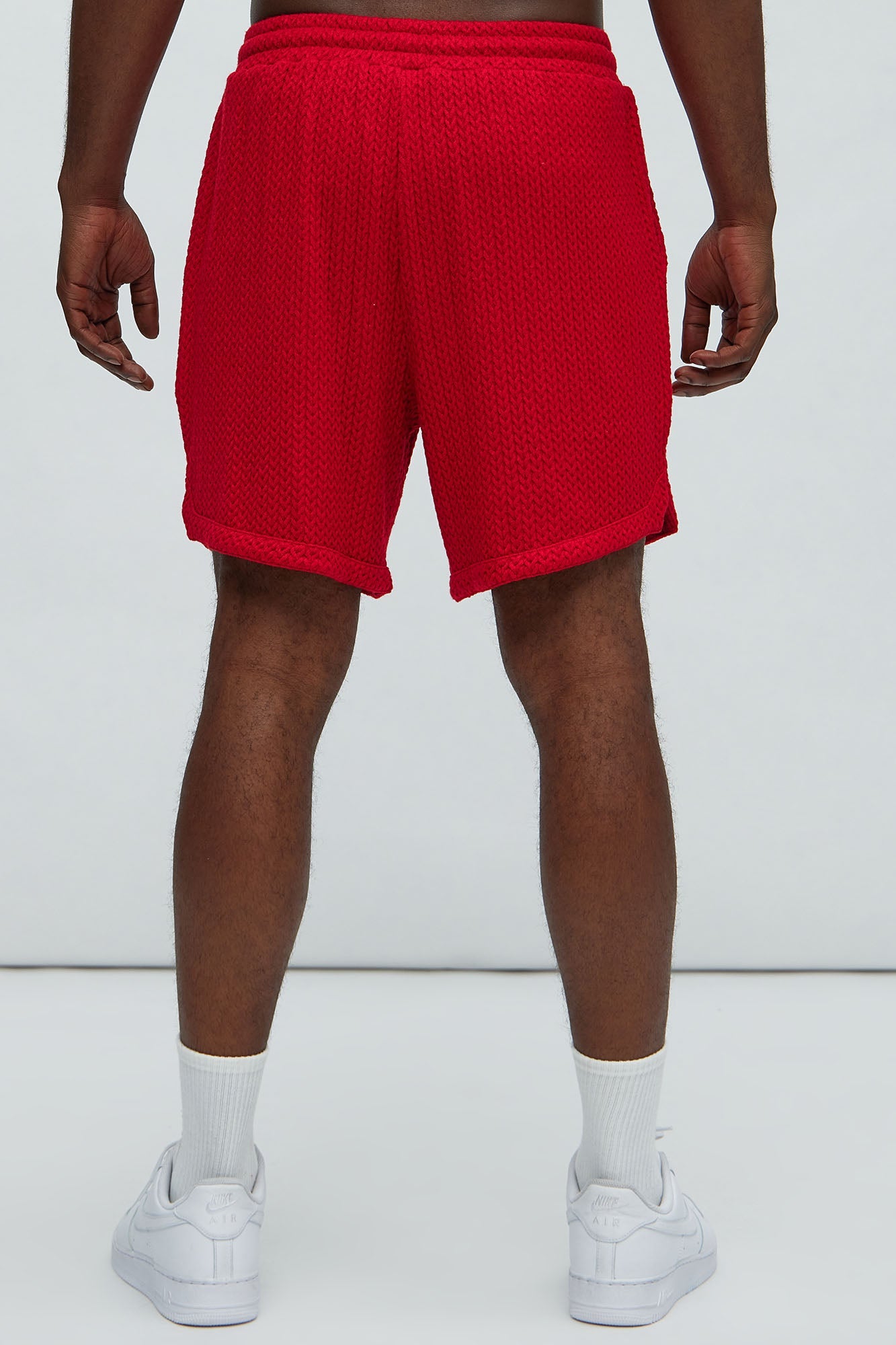 Catanina Textured Shorts - Red