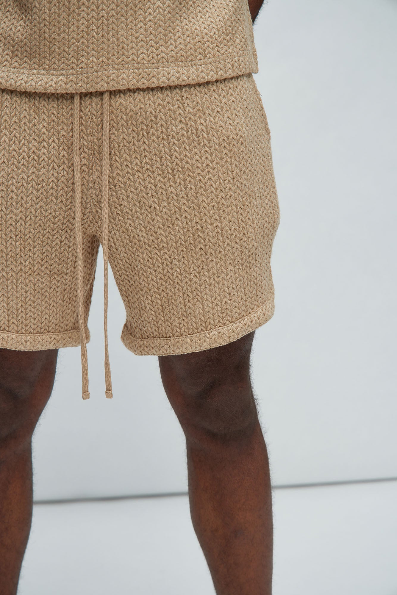 Catanina Textured Shorts - Tan