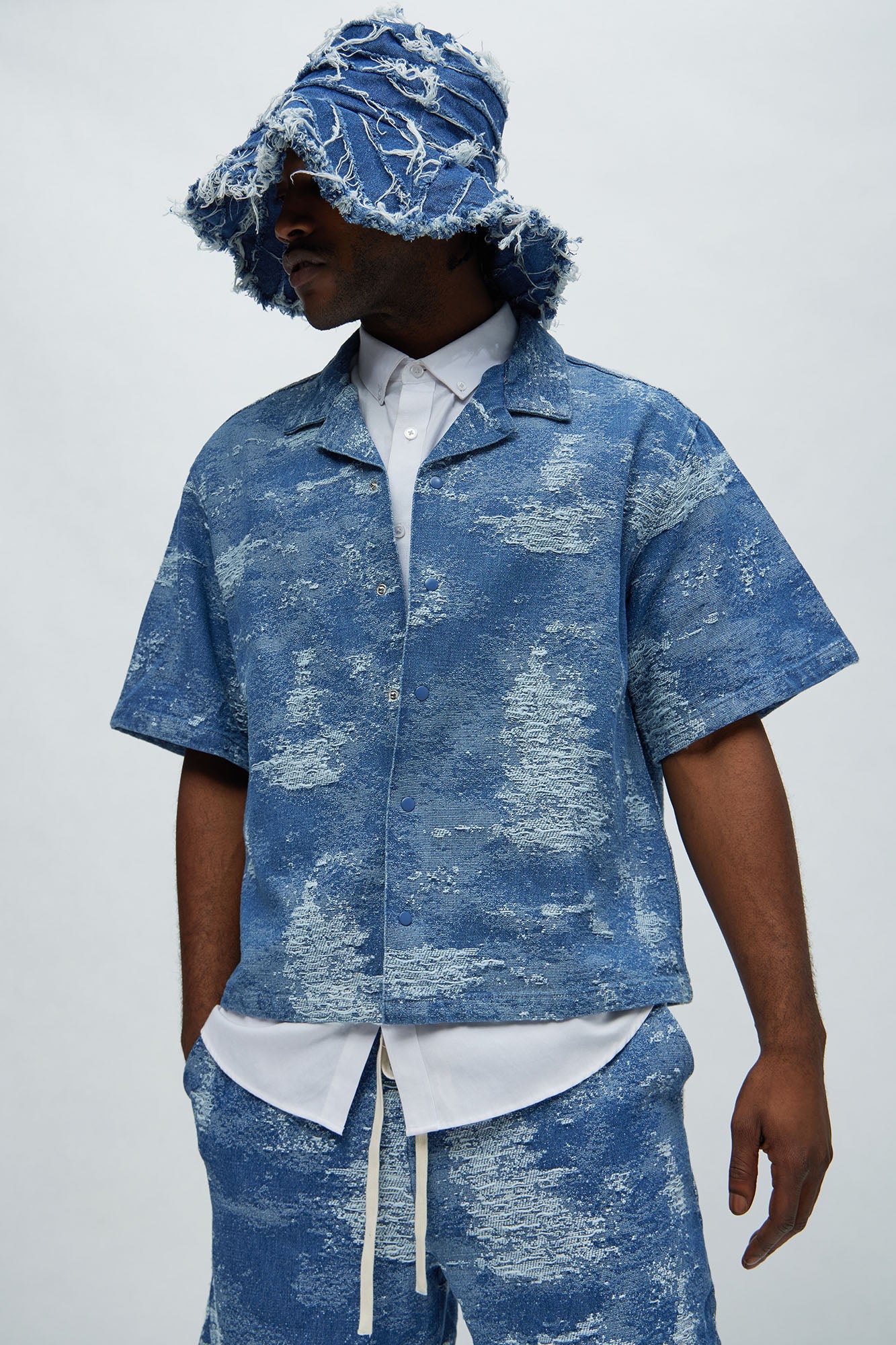 Cloud 9 Textured Shirt - Light Blue