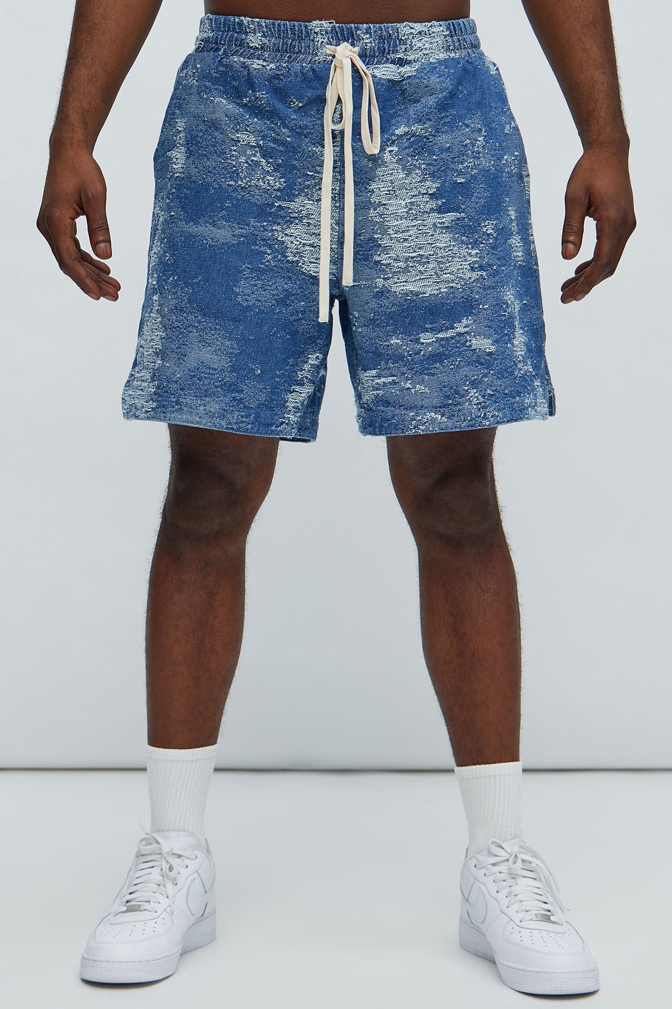Cloud 9 Textured Warm up Shorts - Light Blue