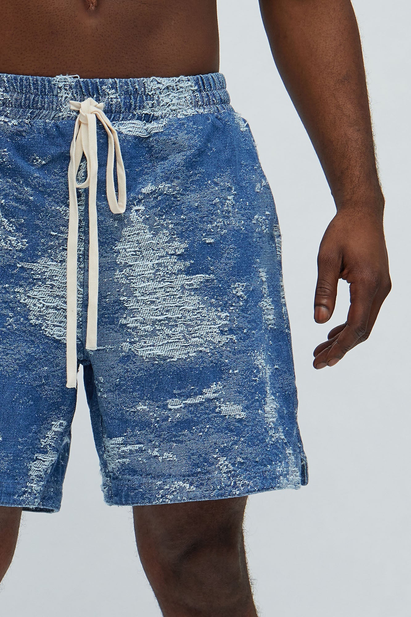 Cloud 9 Textured Warm up Shorts - Light Blue
