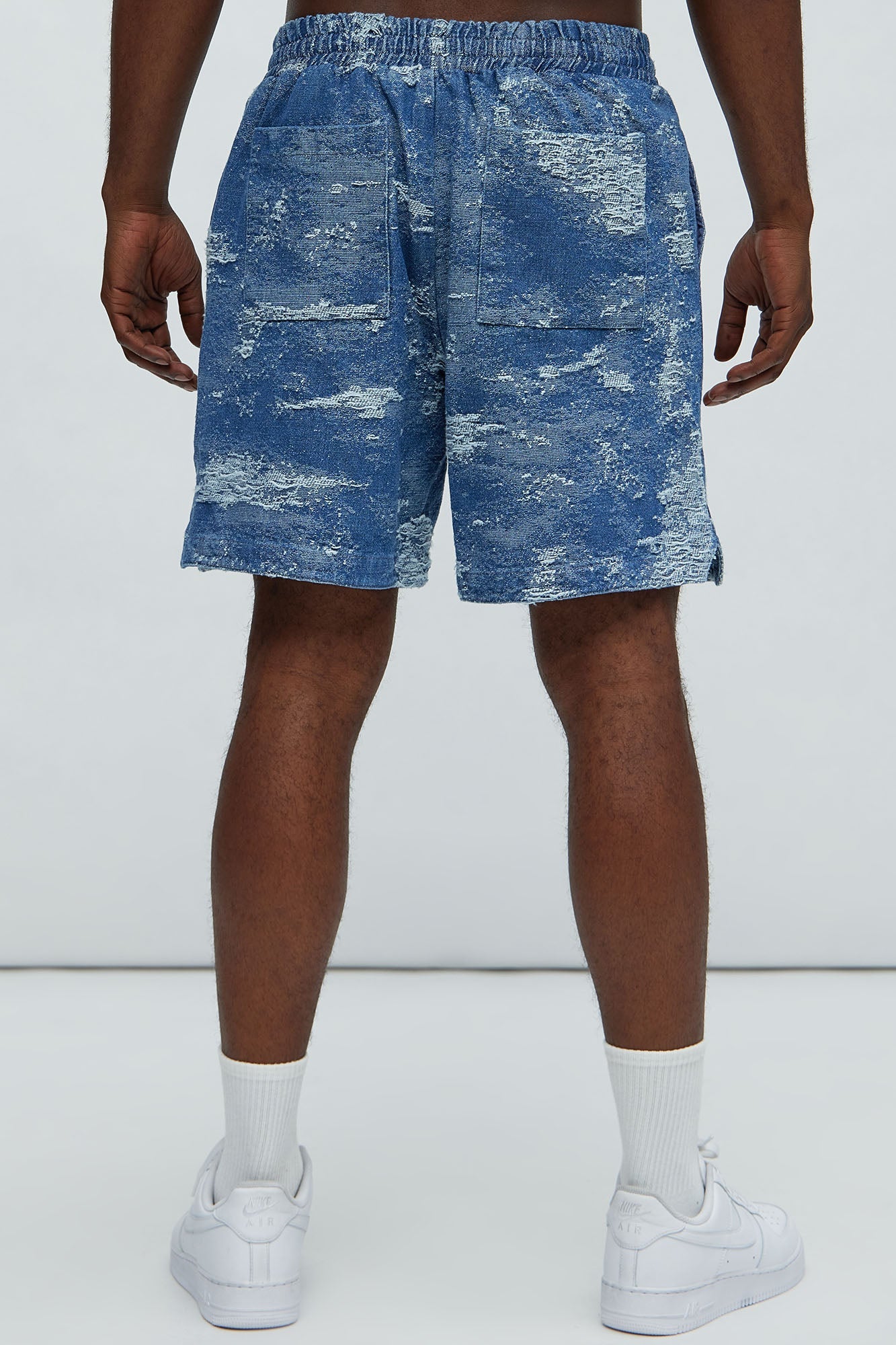 Cloud 9 Textured Warm up Shorts - Light Blue