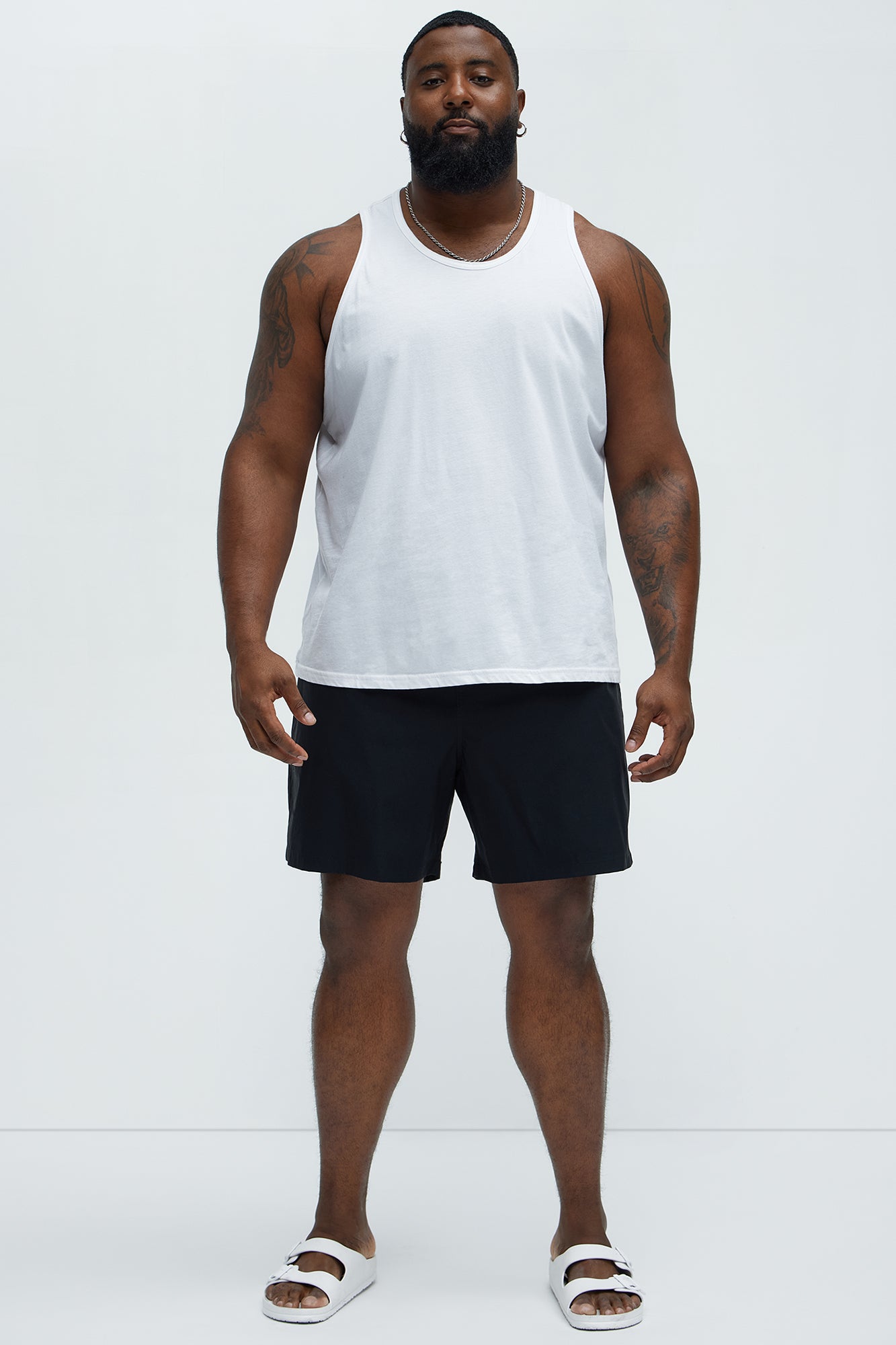 Montez Stretch Swim Trunk 7″ - Black