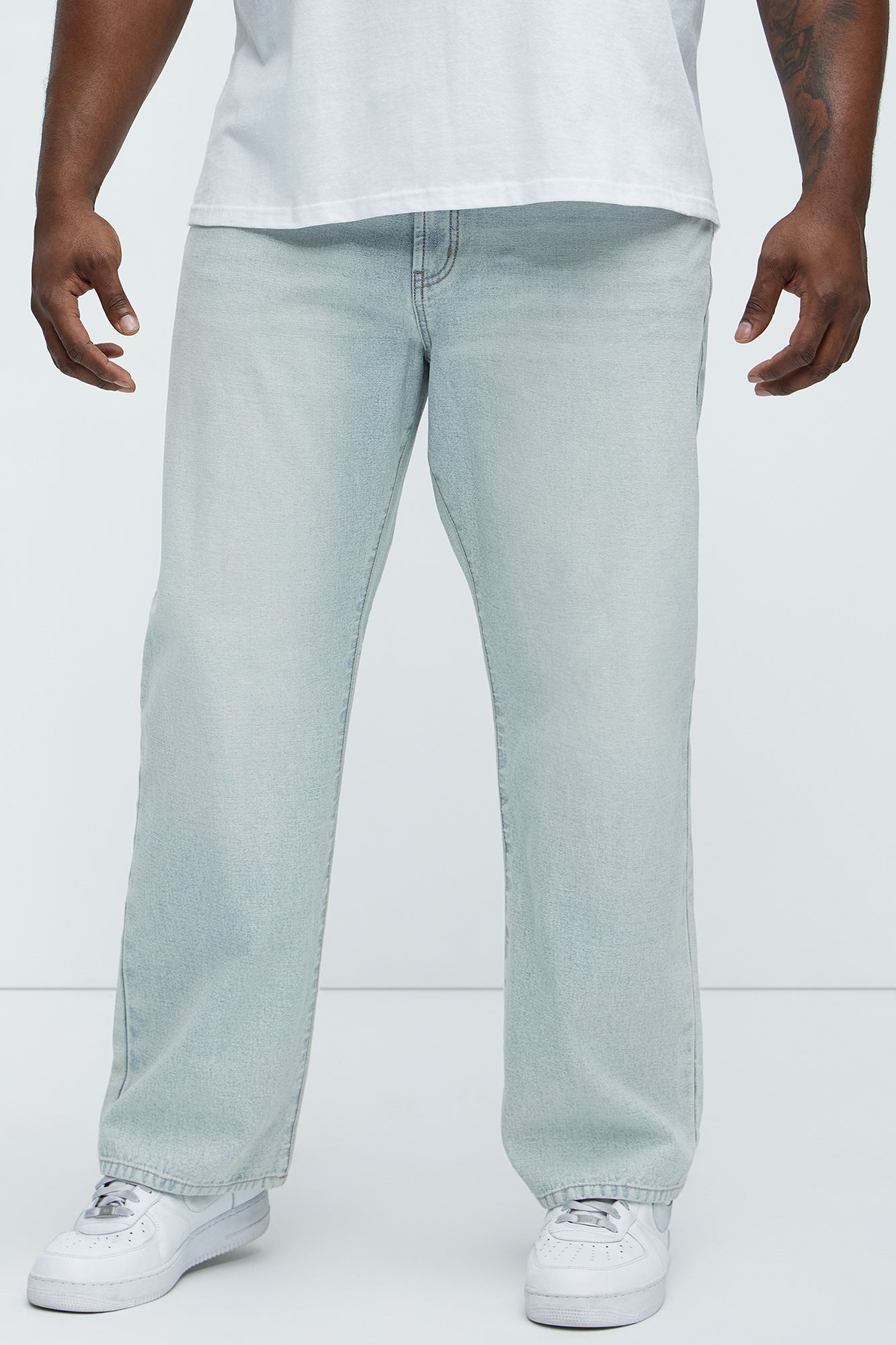 Inside Out Straight Jeans - Light Wash