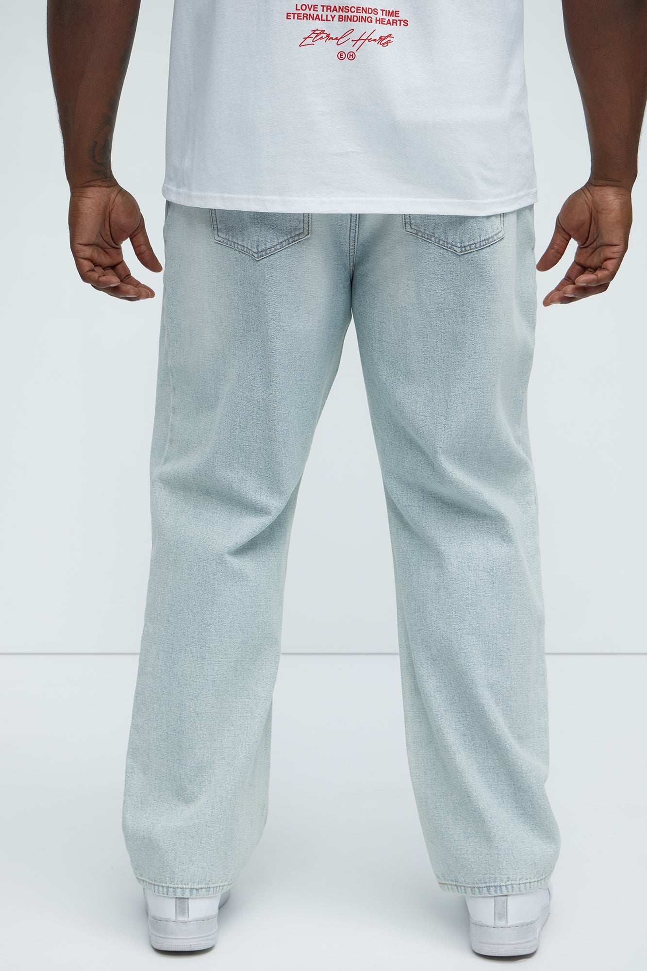 Inside Out Straight Jeans - Light Wash