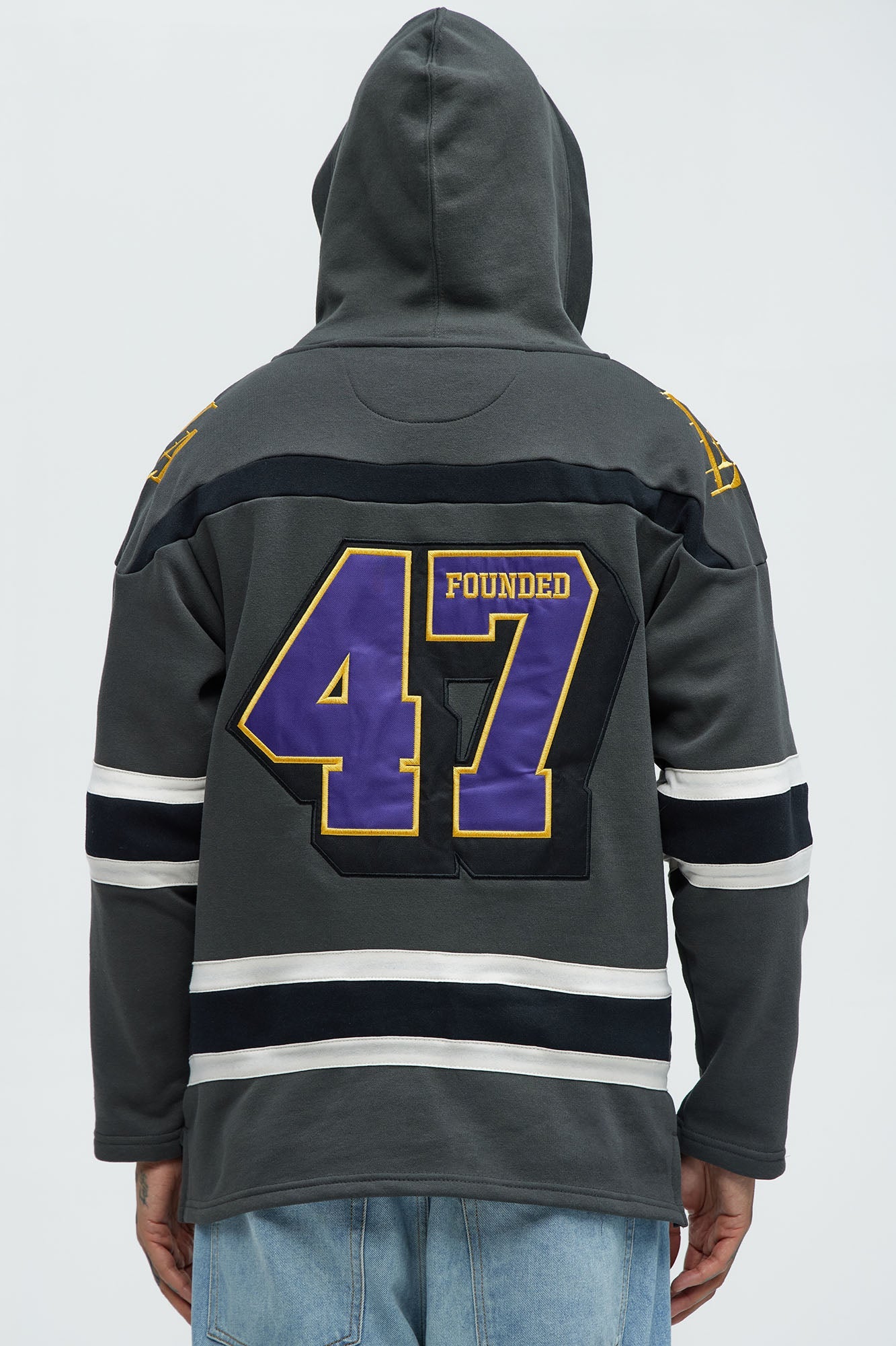 Lakers Body Check Hoodie - Grey