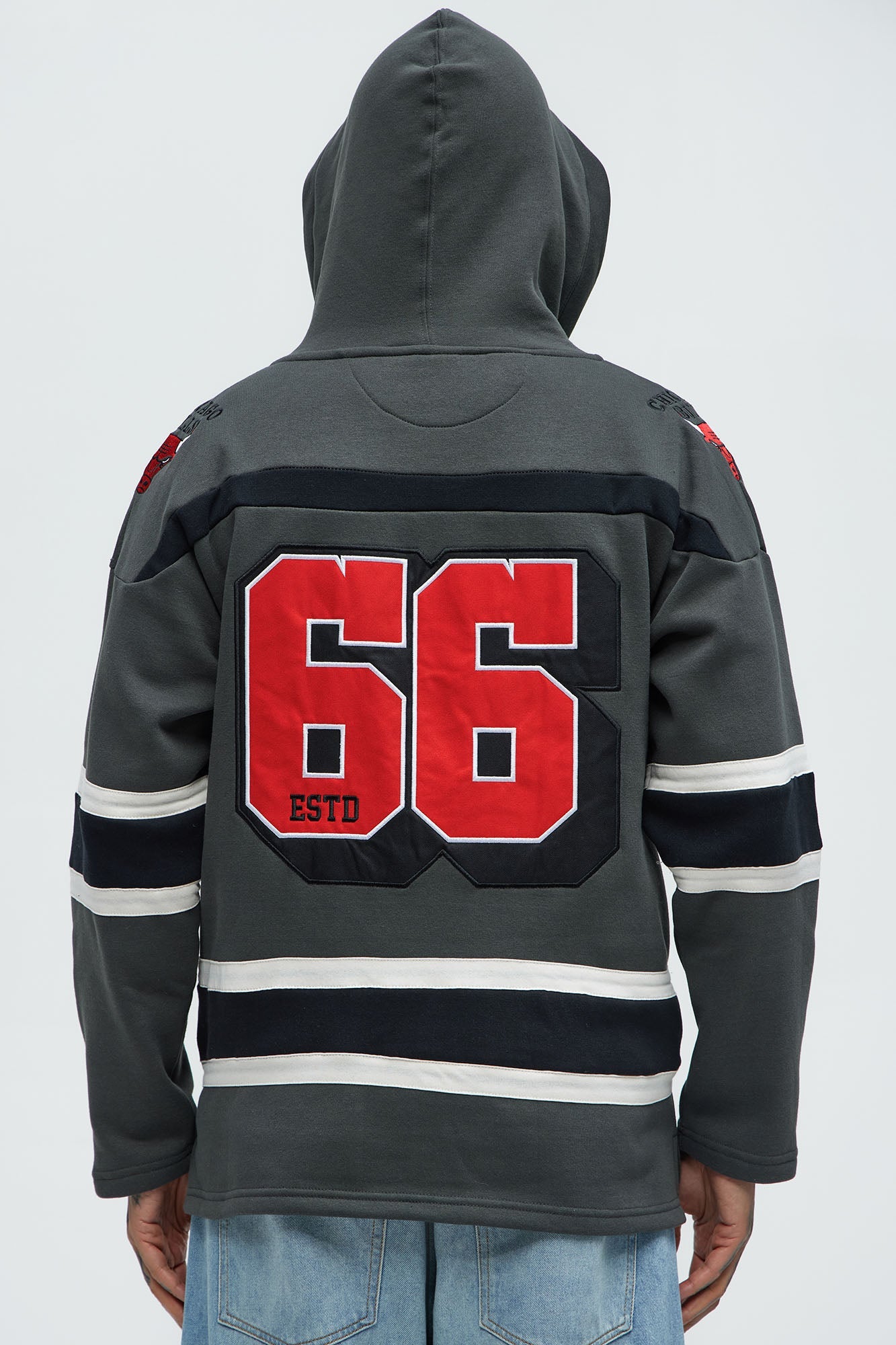 Bulls Body Check Hoodie - Grey