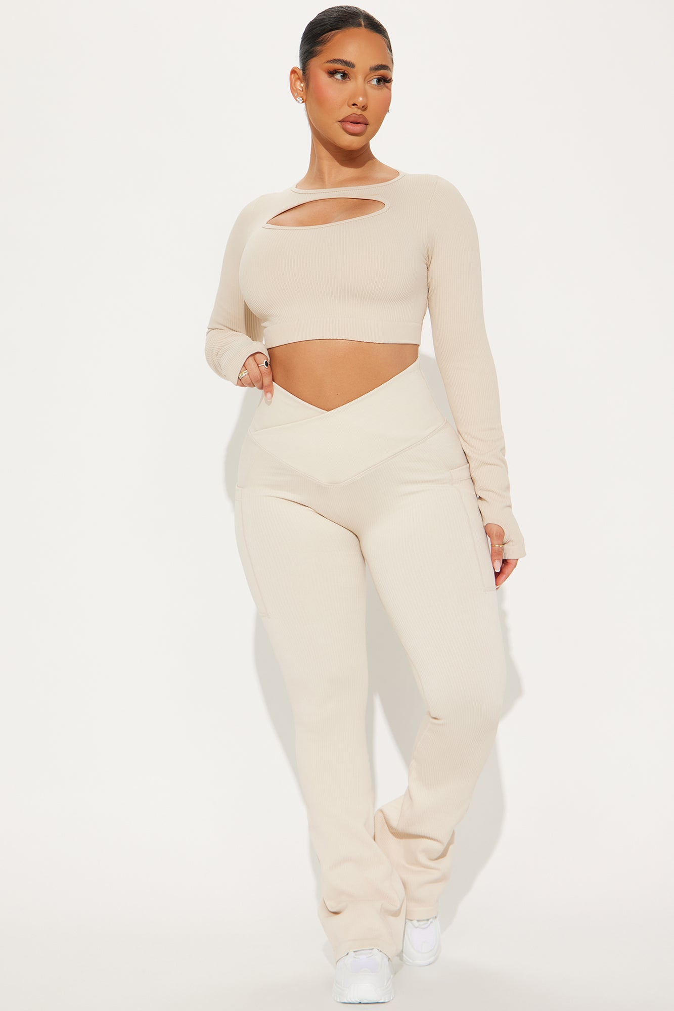 Resistance Effortless Seamless Active Top - Light Taupe