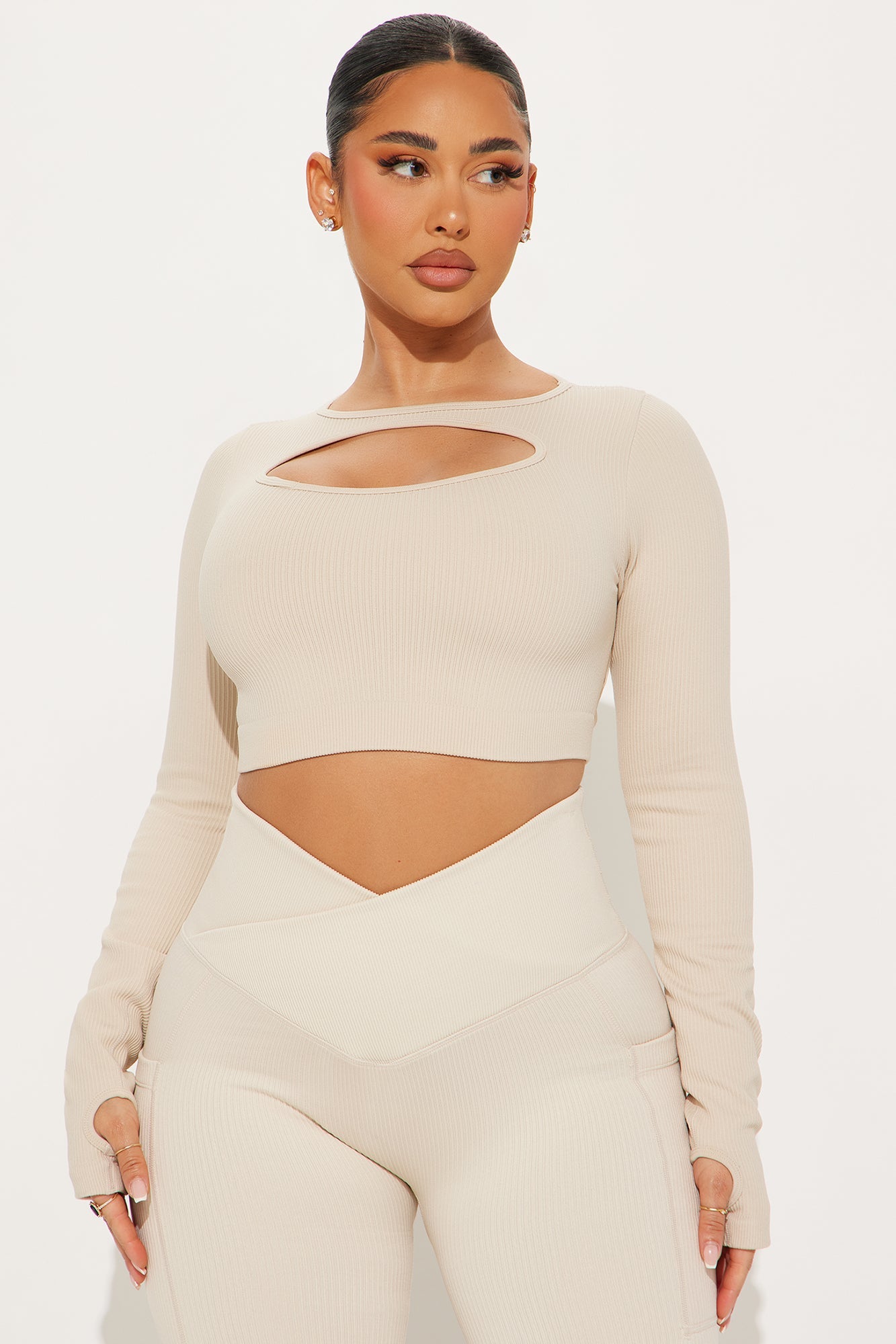 Resistance Effortless Seamless Active Top - Light Taupe