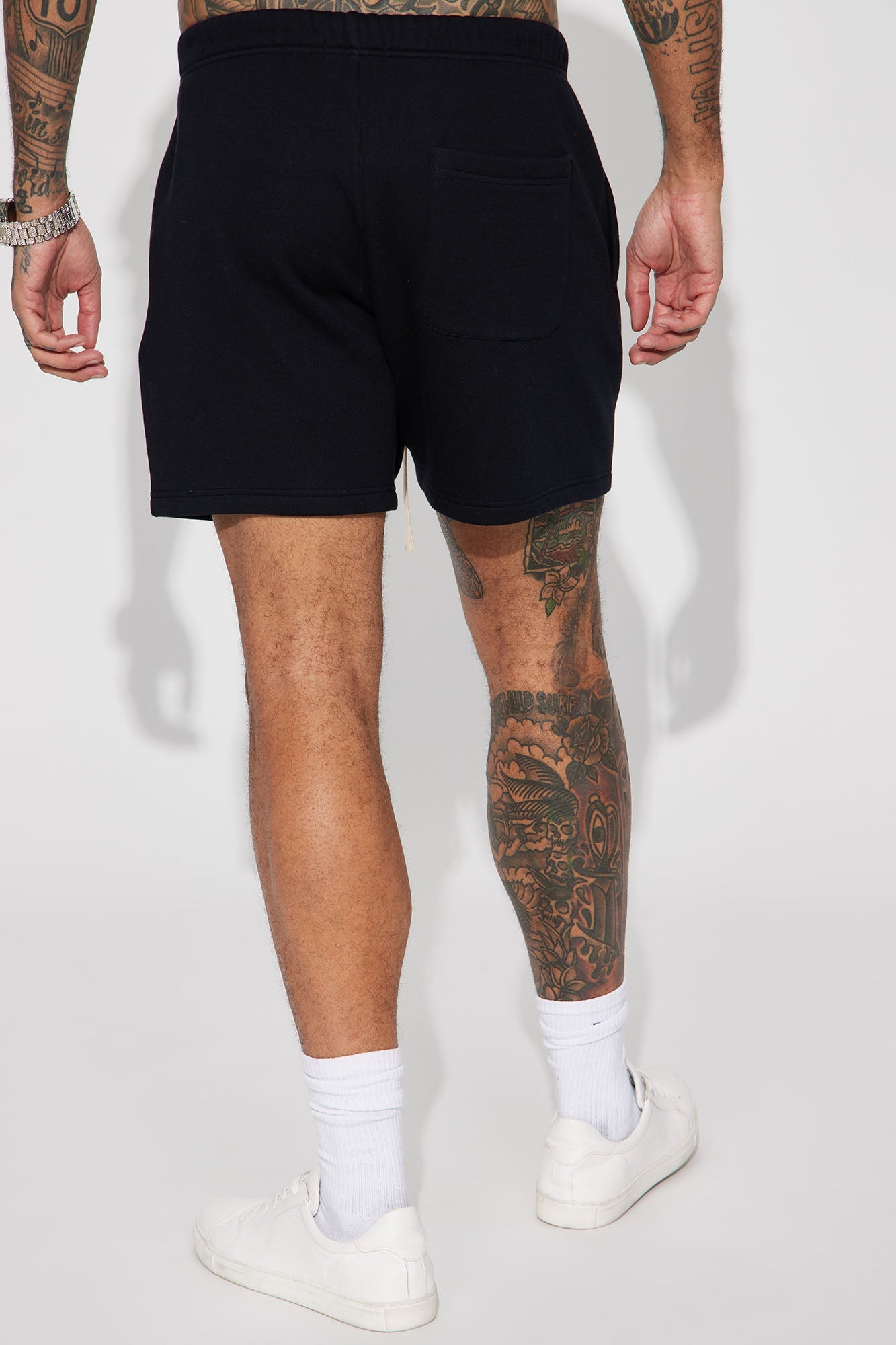 Tyson Oversize Heavyweight Sweat Shorts - Black