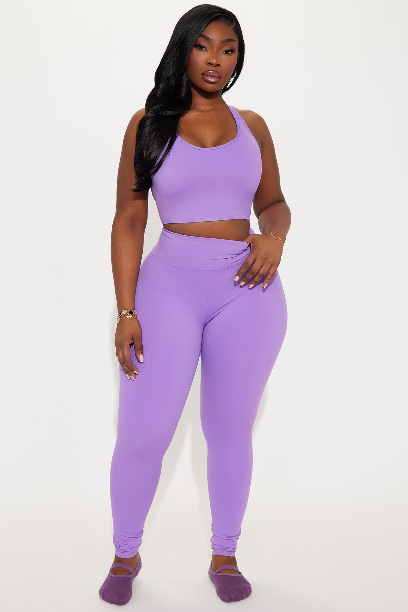 Giselle Twist Active Footie Legging - Lavender