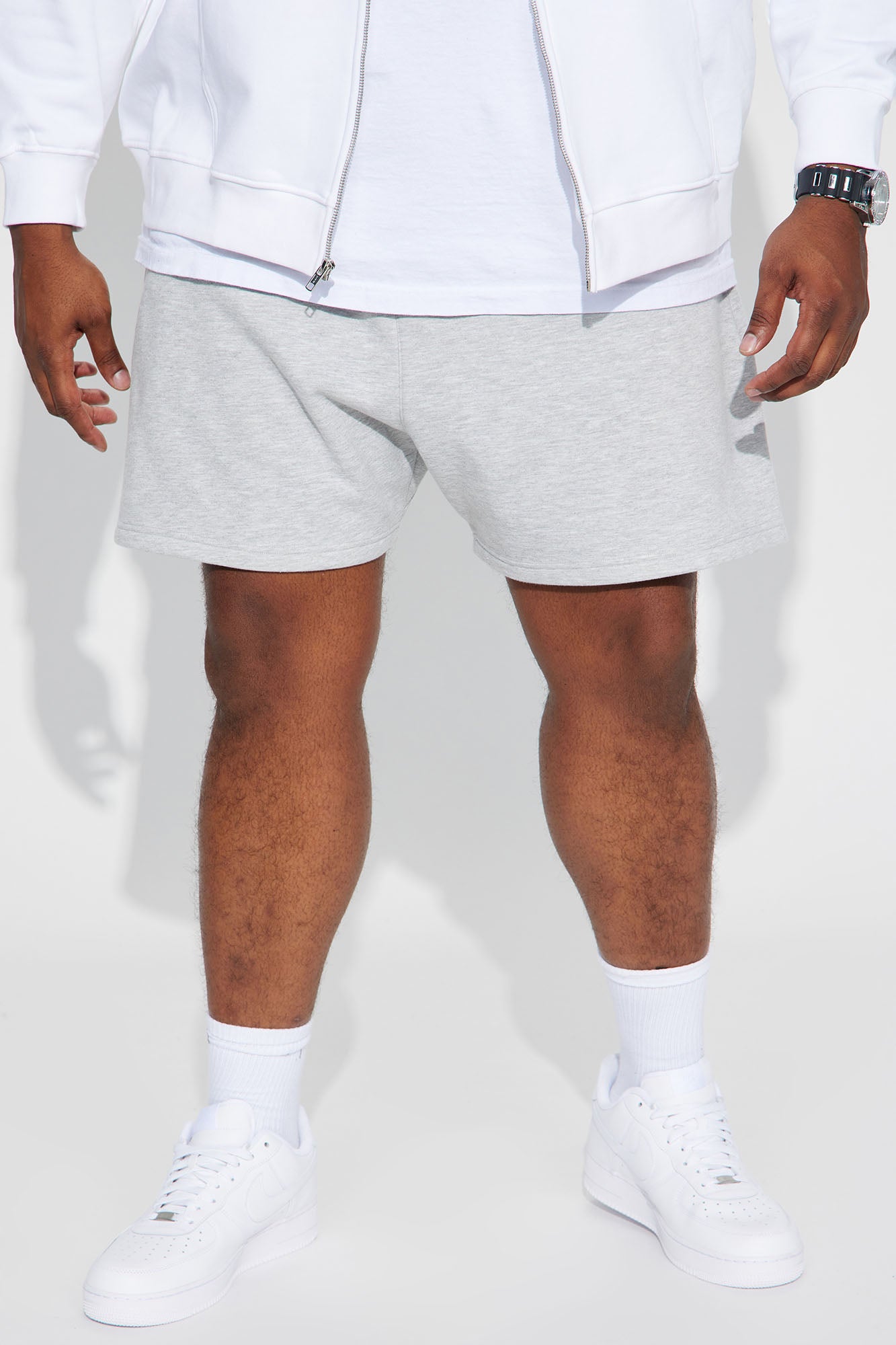 Tyson Oversize Heavyweight Sweat Shorts - Heather Grey