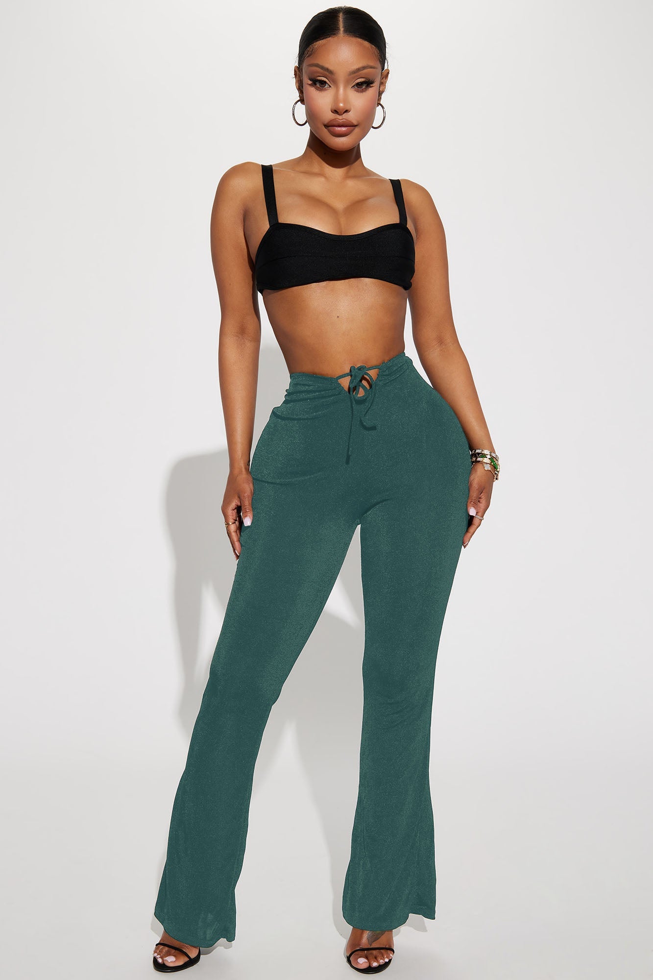 Make It Look Easy Flare Pant - Green