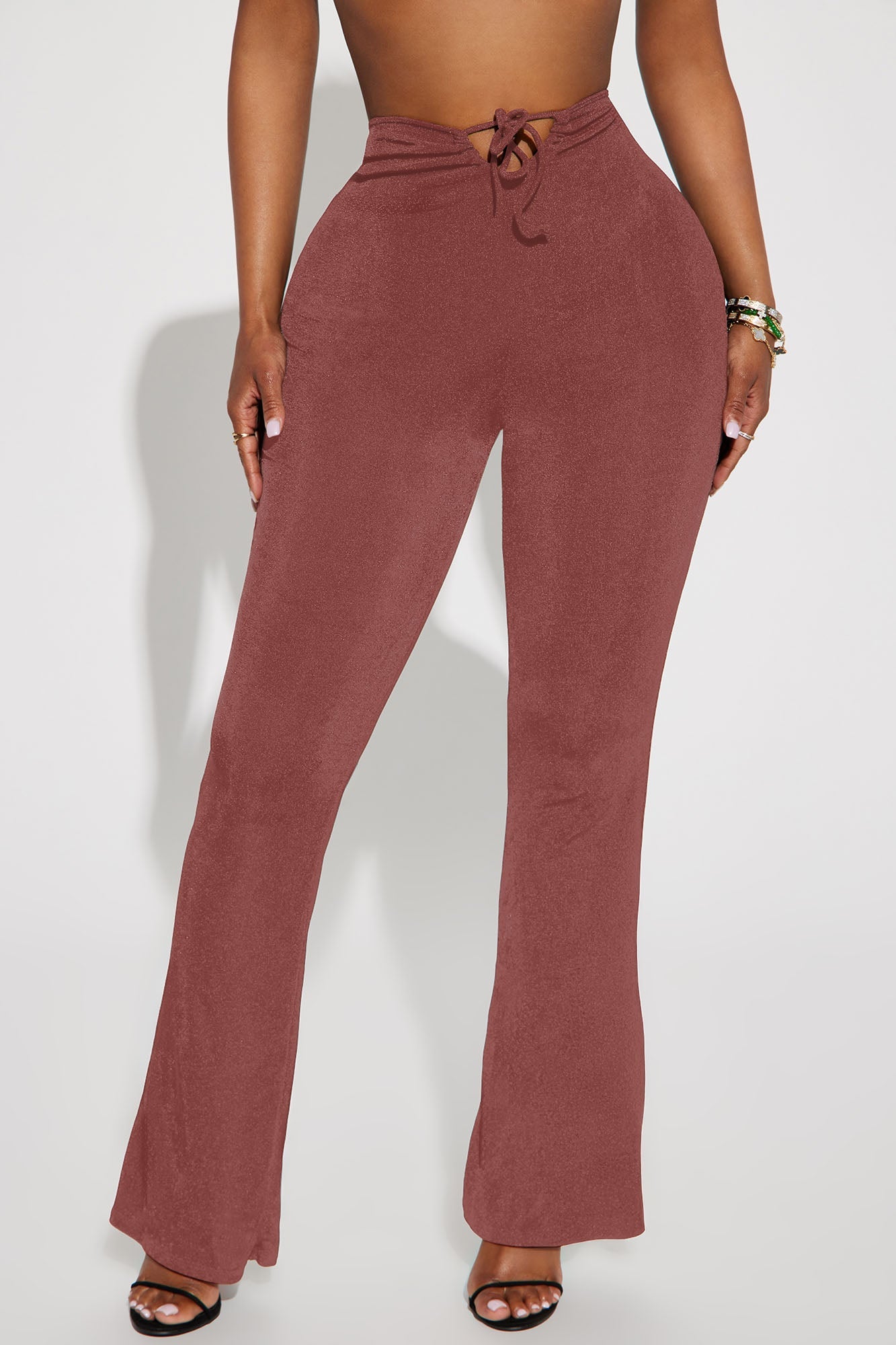 Make It Look Easy Flare Pant - Rust