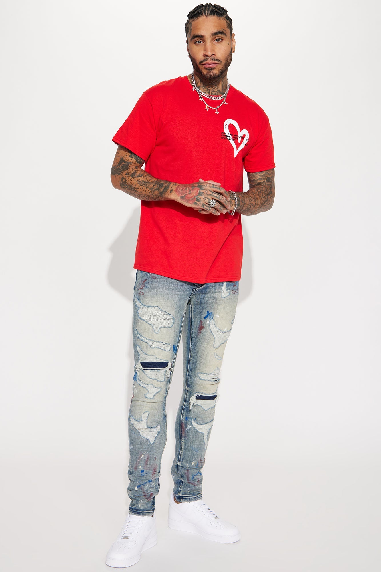 Amor Studio Short Sleeve Tee - Red