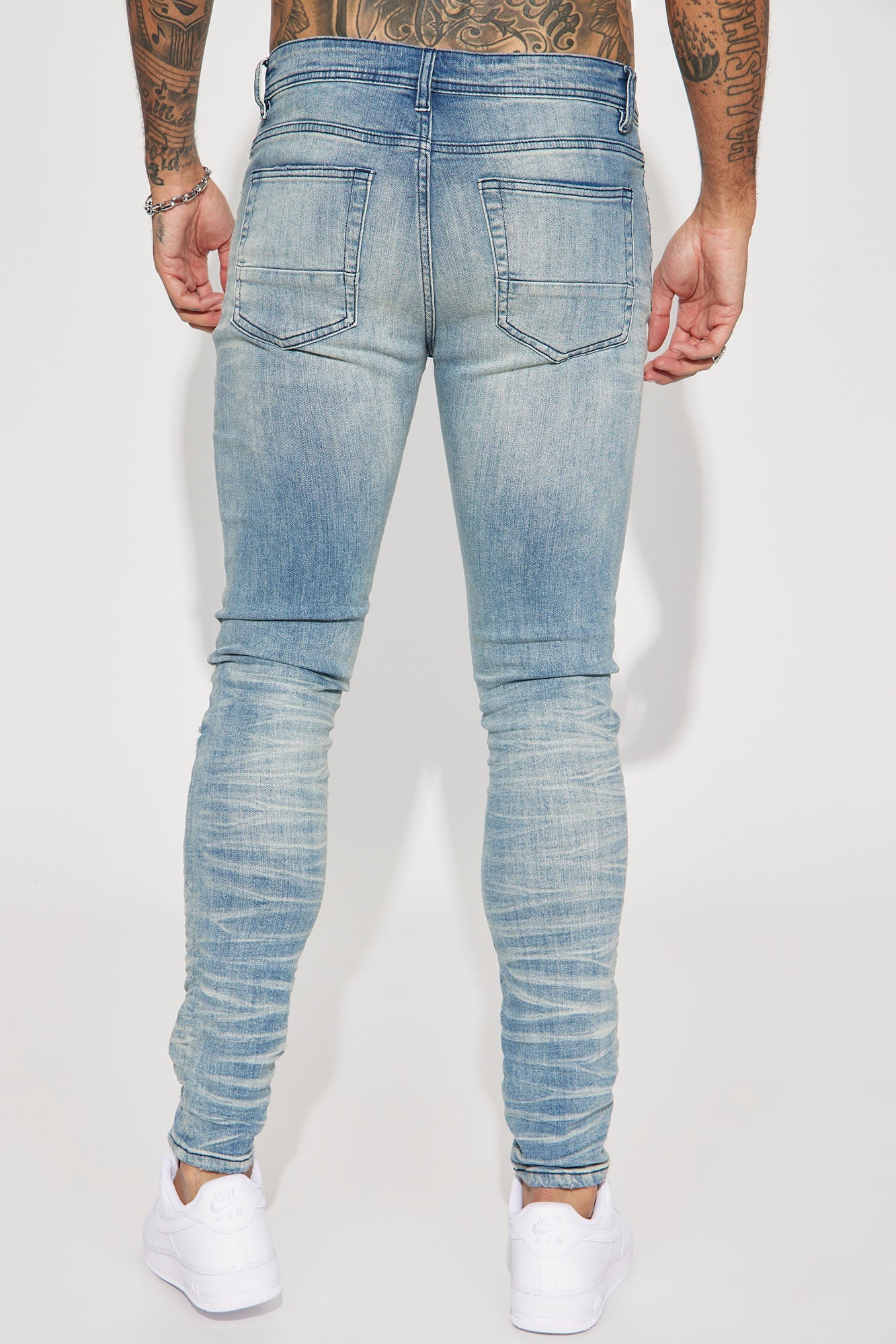 For The Fame Stacked Skinny Jeans - Light Wash