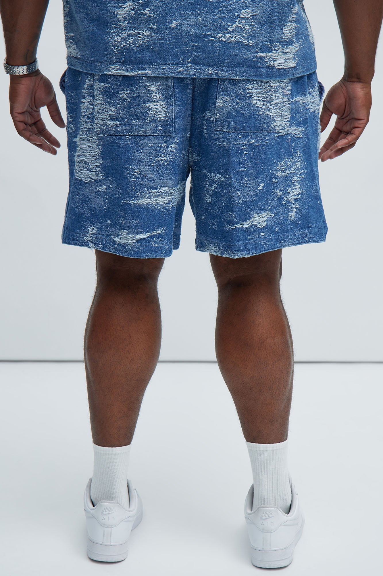 Cloud 9 Textured Warm up Shorts - Light Blue