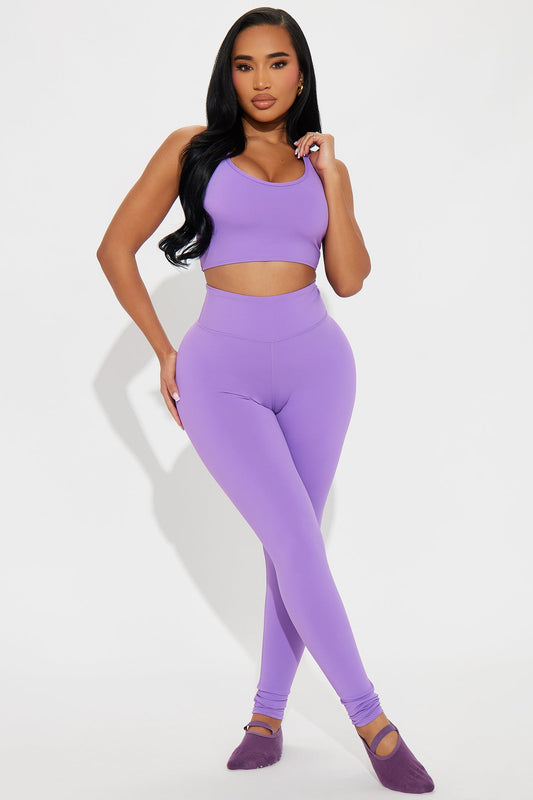 Giselle Twist Active Footie Legging - Lavender