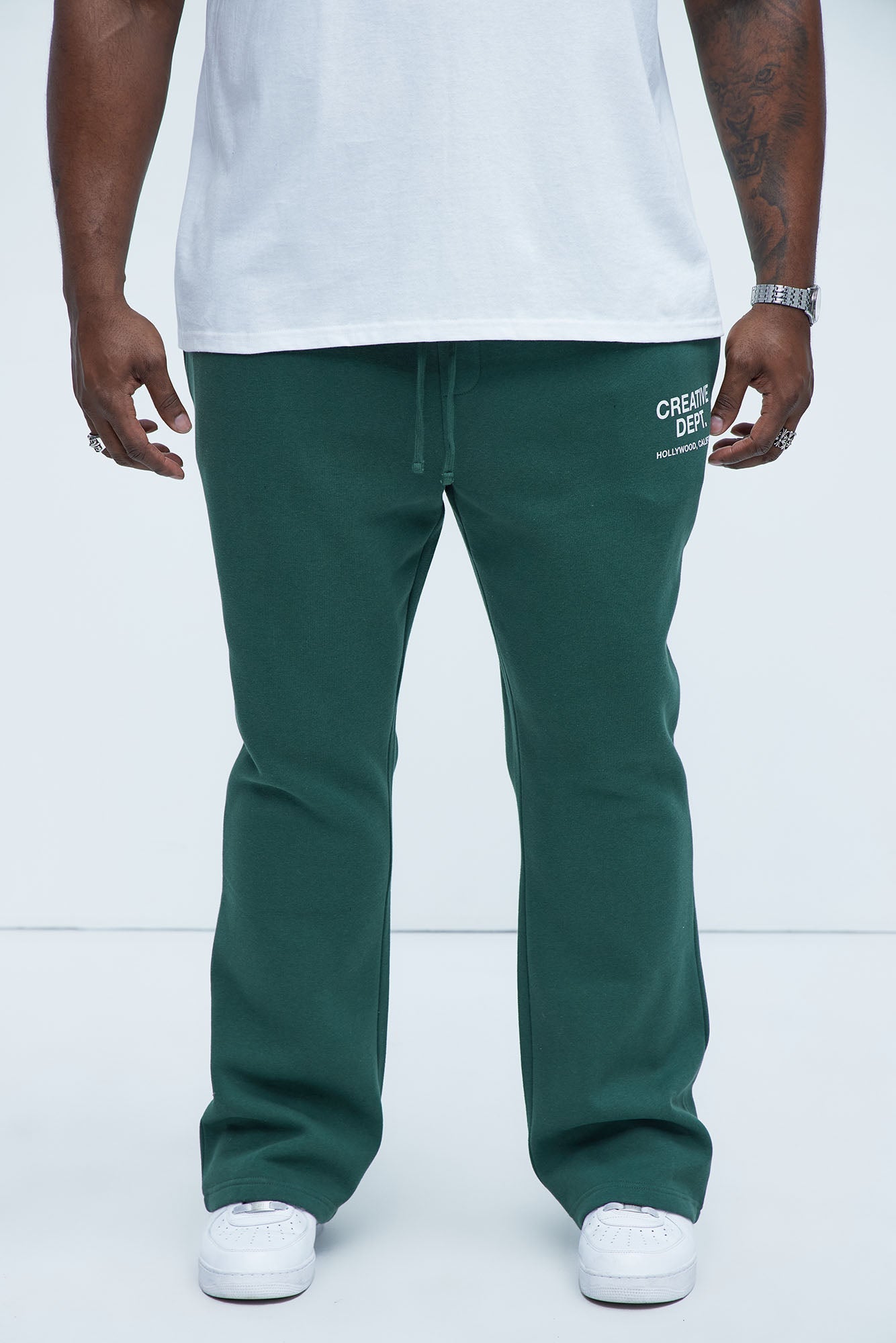 Tyson Creative Dept Skinny Flare Sweatpants - Green