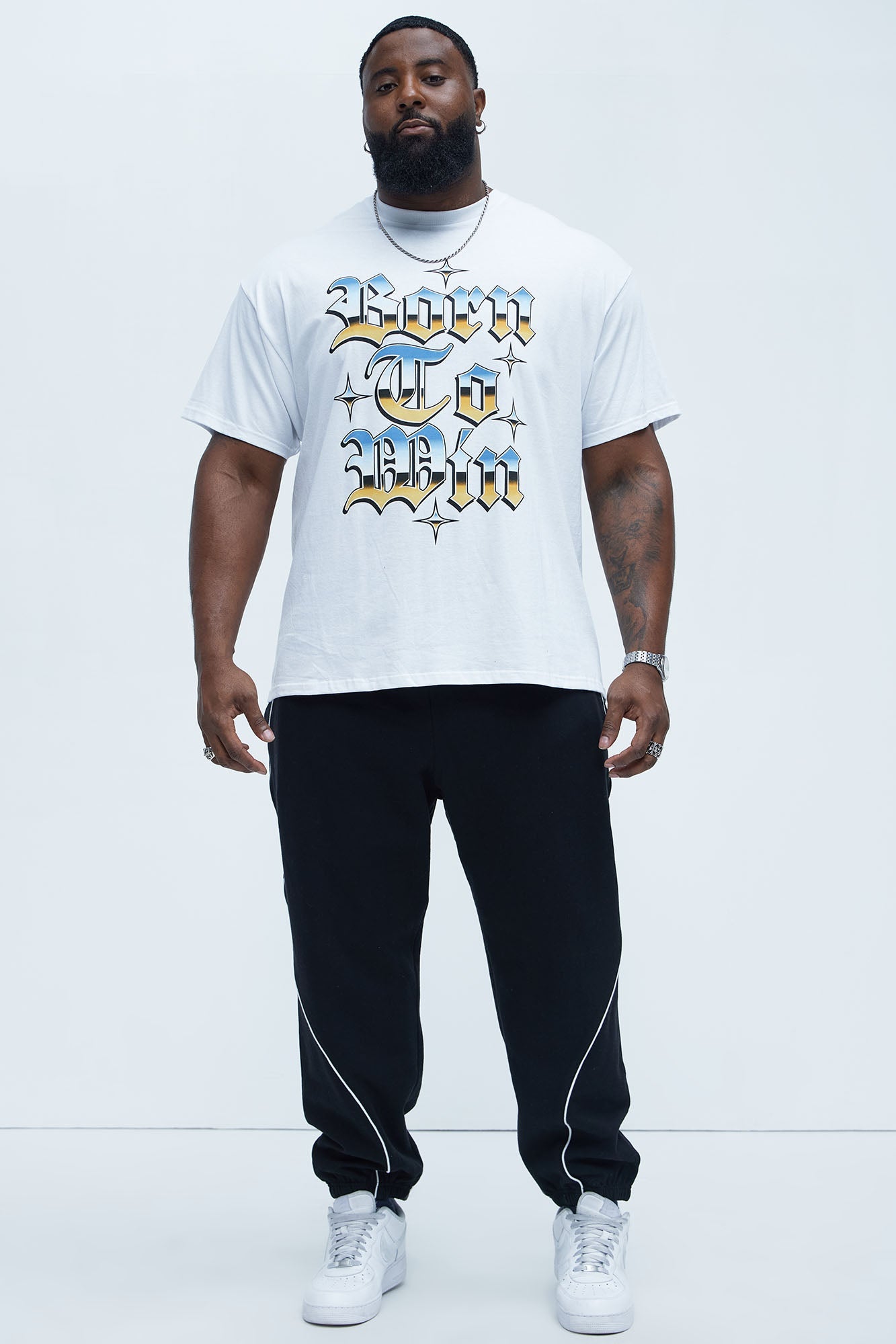 Tyson Piping Relaxed Jogger - Black