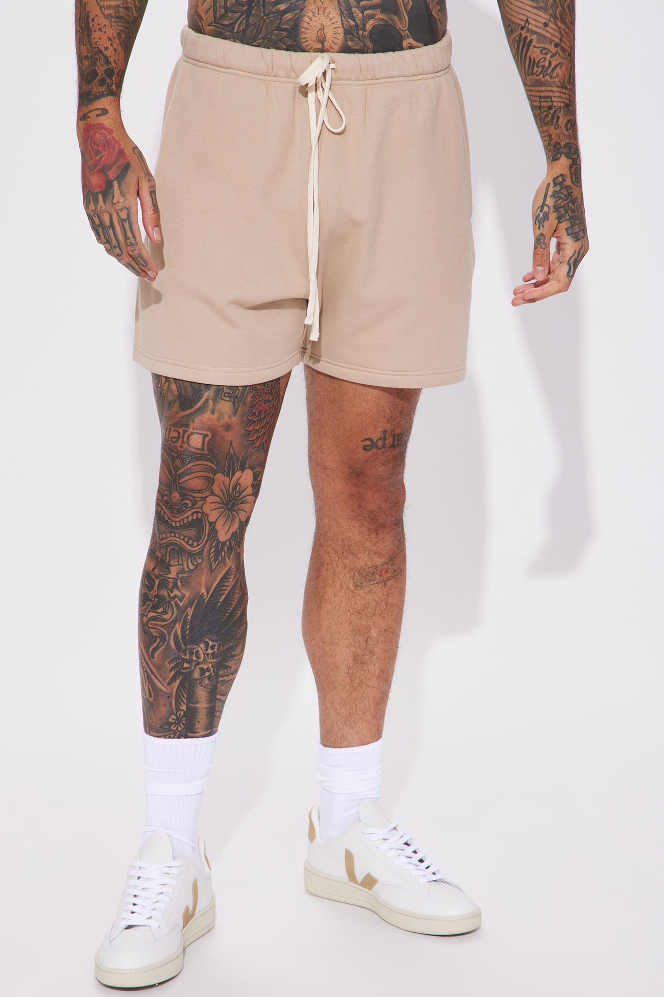 Tyson Oversize Heavyweight Sweat Shorts - Taupe