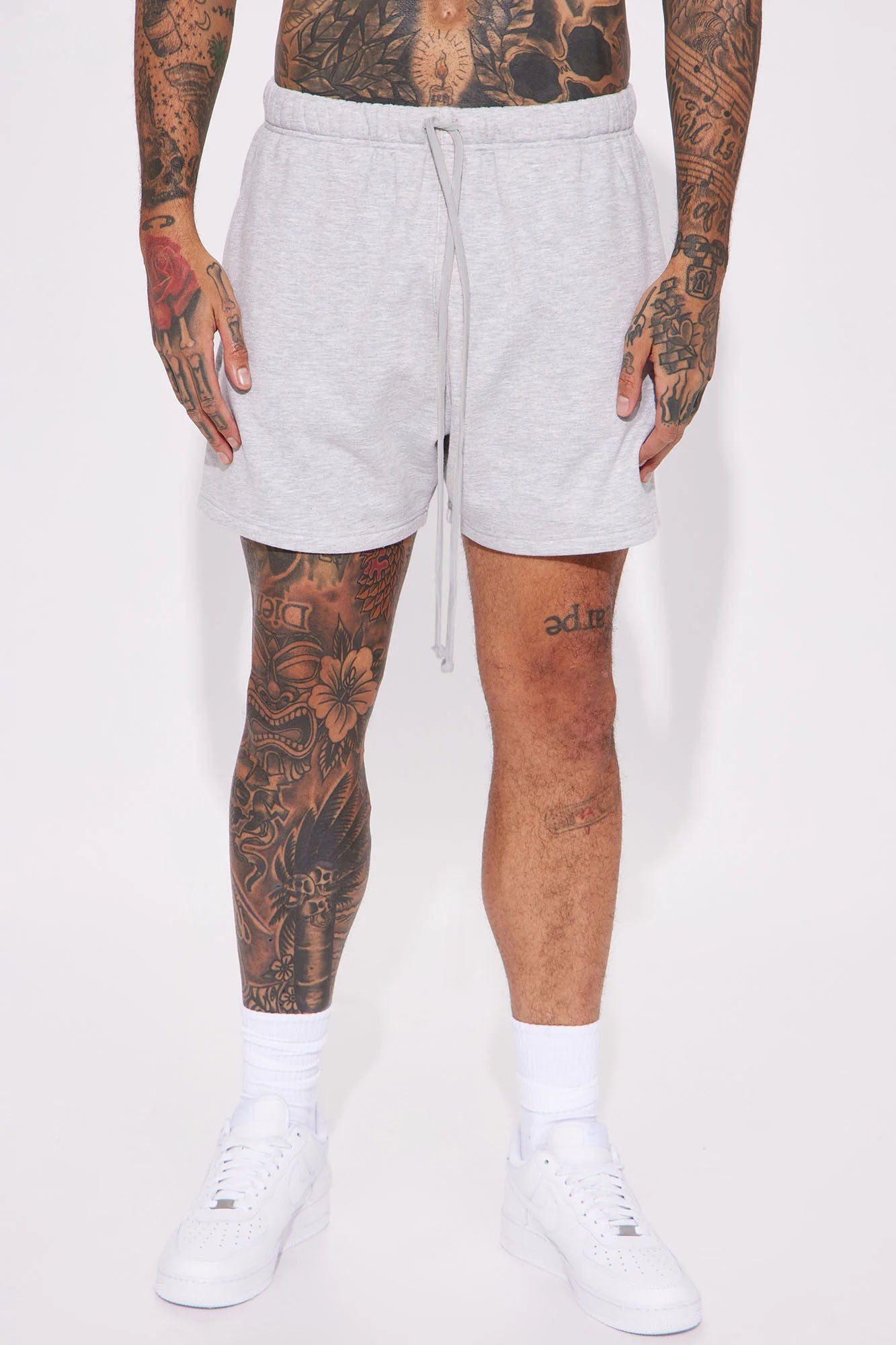 Tyson Oversize Heavyweight Sweat Shorts - Heather Grey
